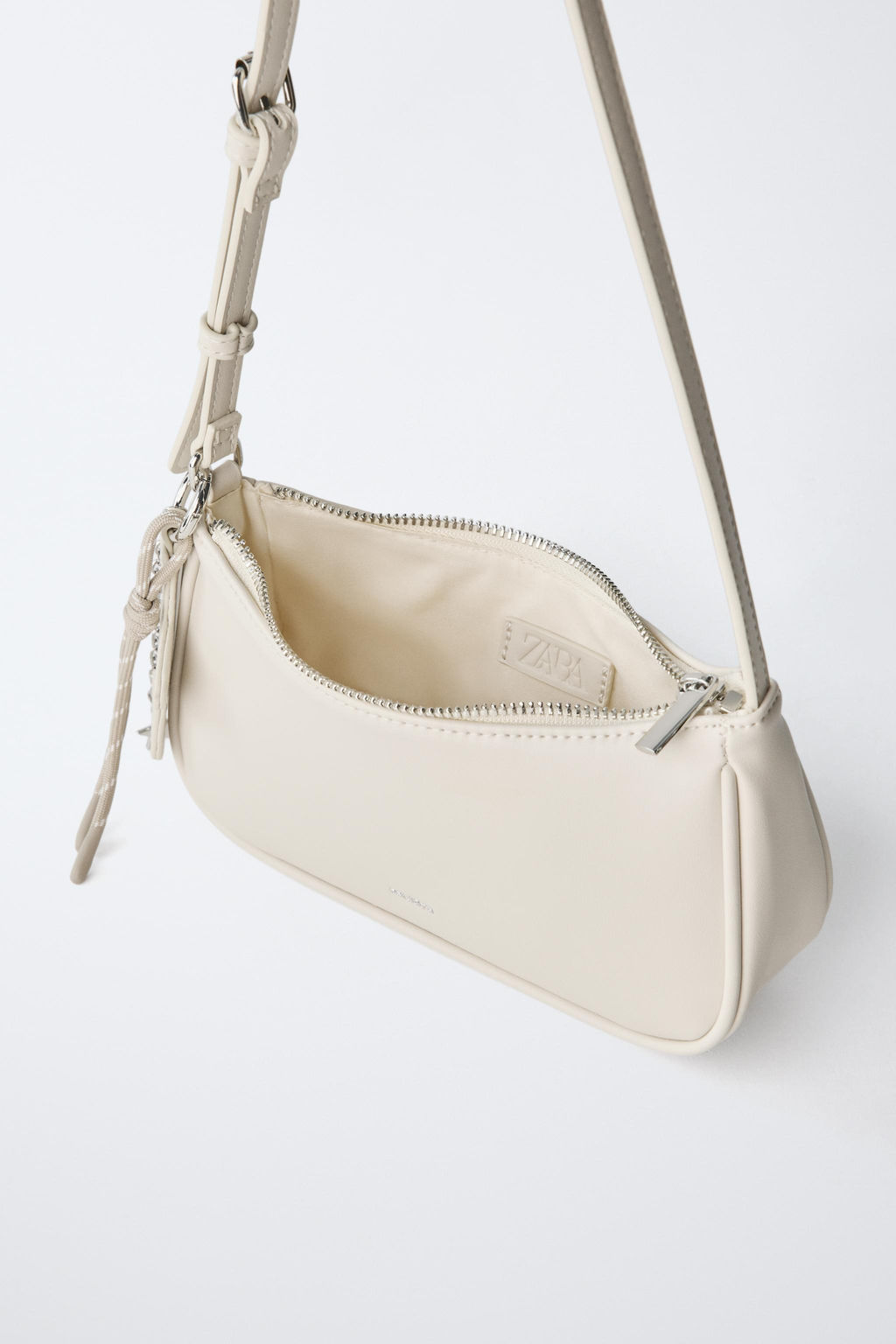 BOLSO HOMBRO CHARM / Blanco - Zara фото 4