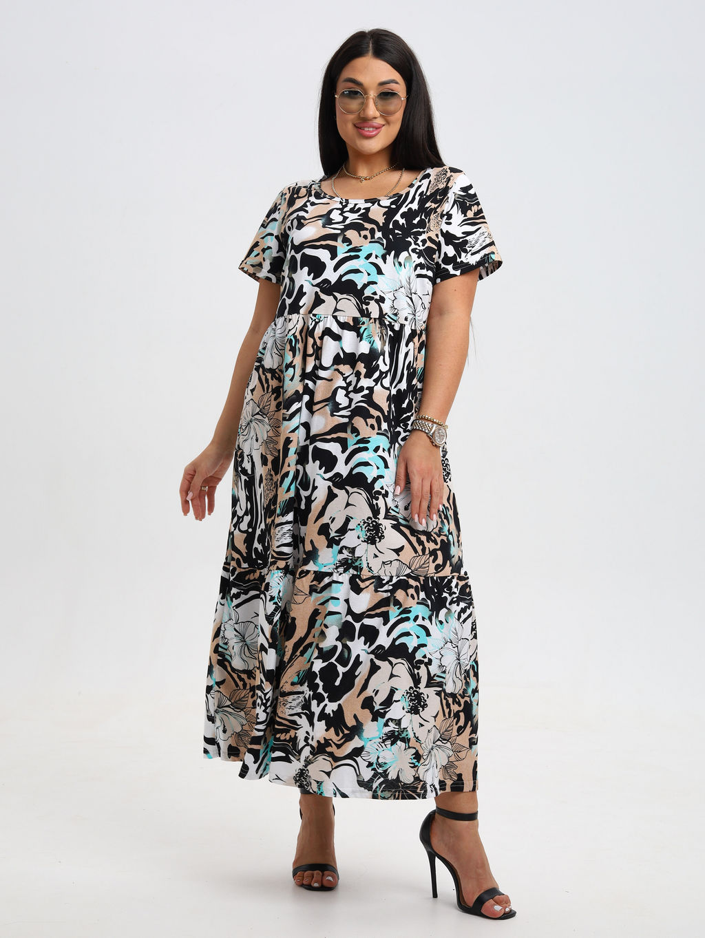 Трикотажное платье сафари КП-02 (7)