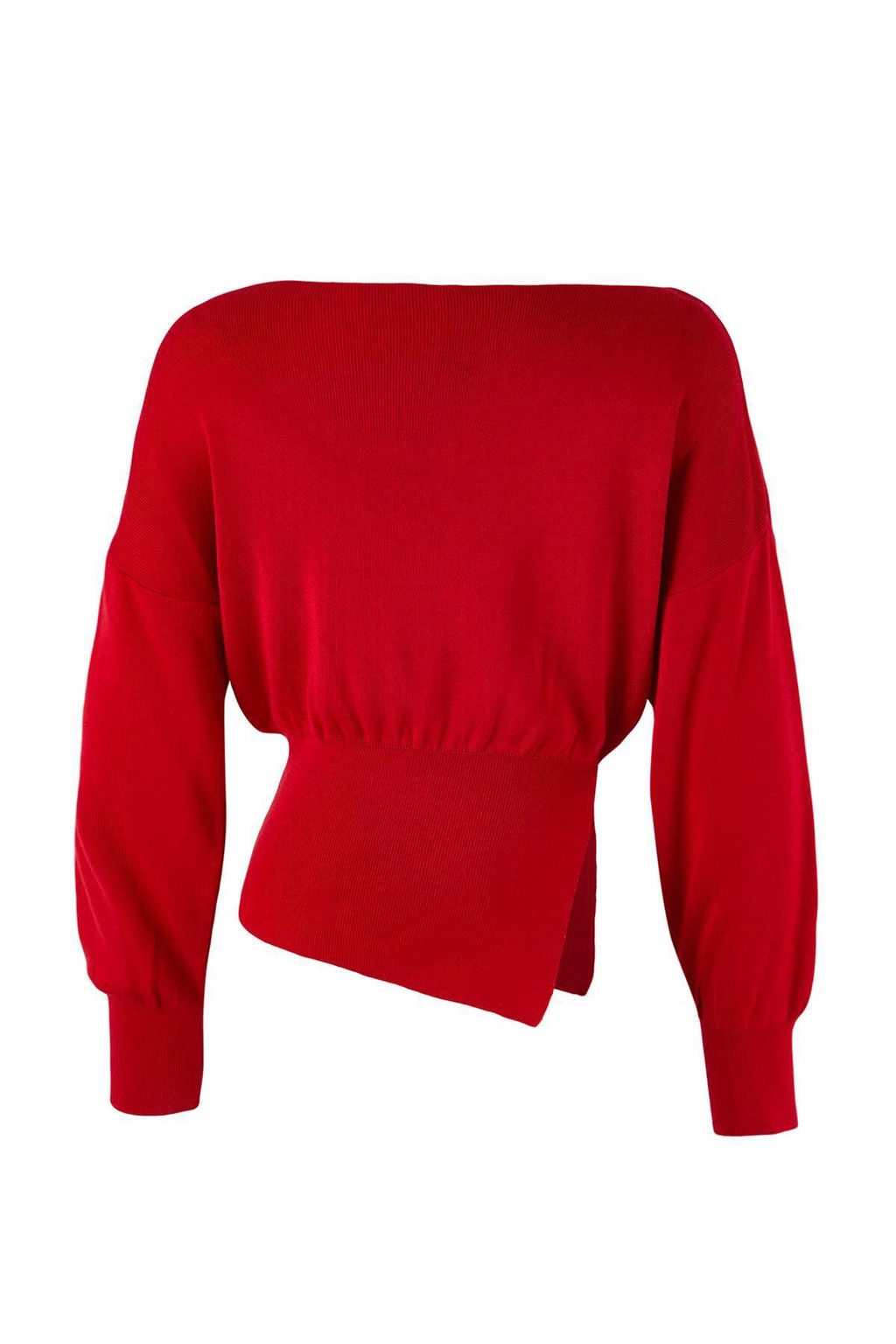 K?rm?z? Merserize Gorunumlu Kay?k Yaka Y?rtmac Detayl? Triko Kazak TWOAW26KZ00086 - Trendyolmilla фото 2