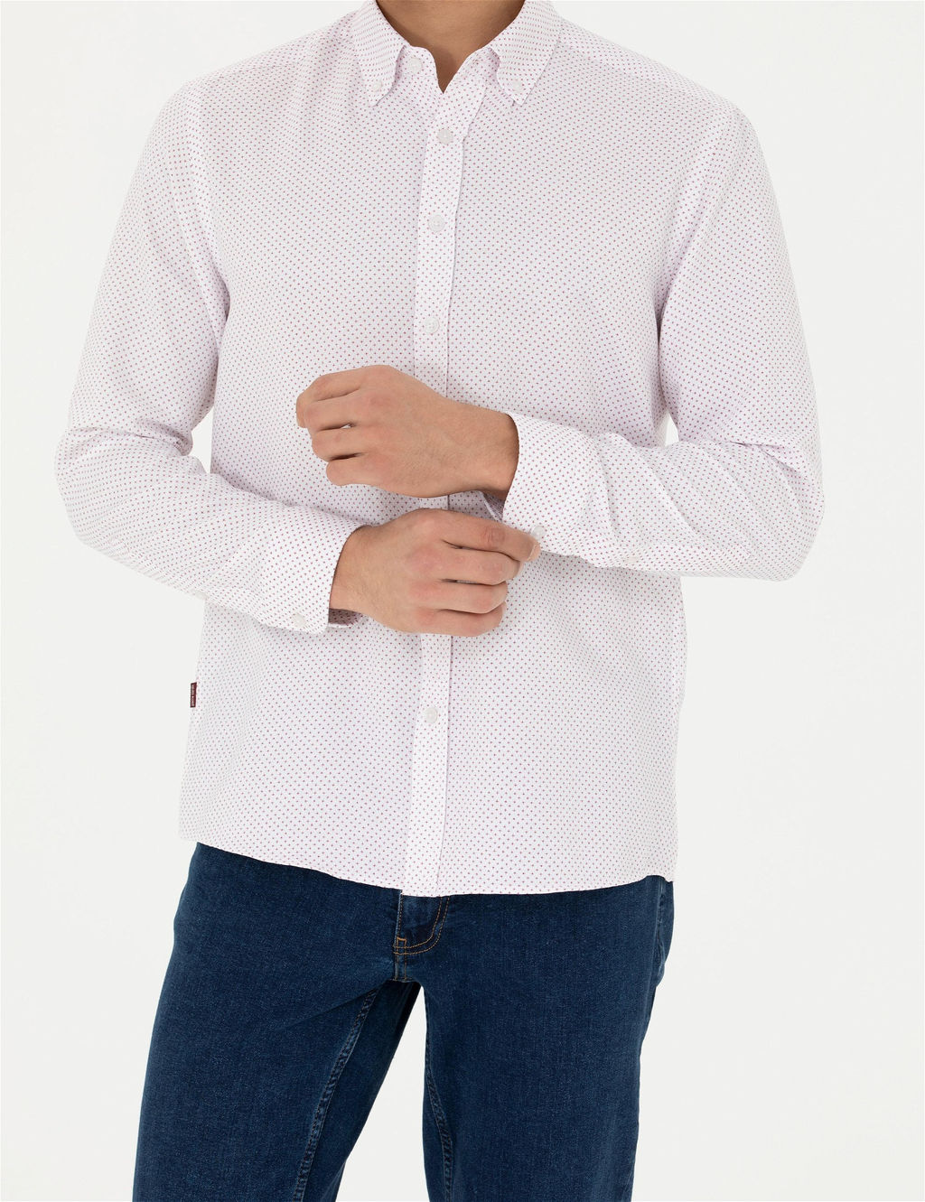 Bordo Slim Fit Uzun Kollu G_mlek - Pierre cardin фото 6