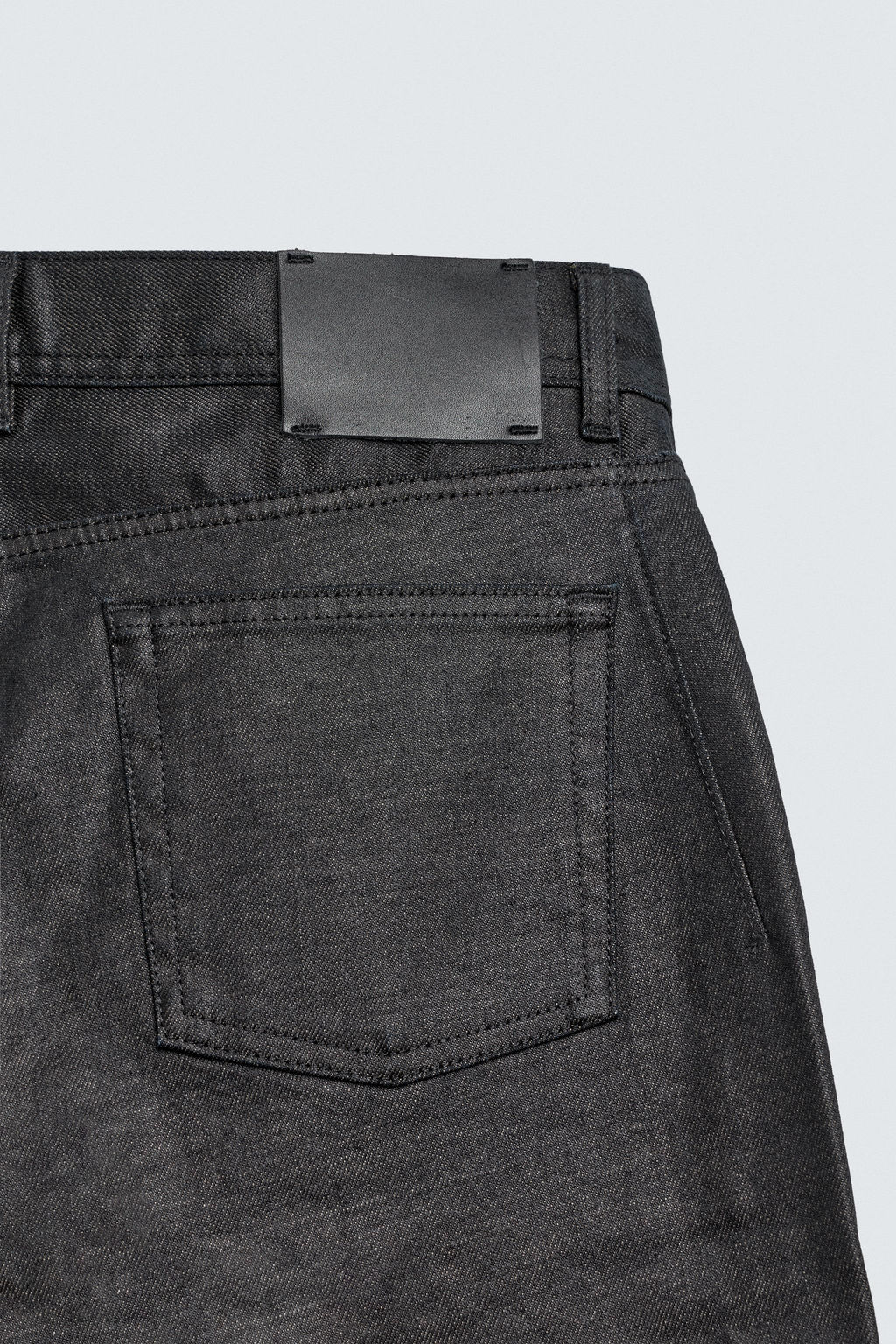 WAXED STRAIGHT-LEG JEANS - Zara фото 10