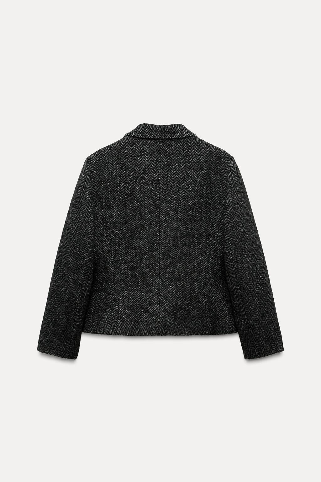 EMBROIDERED HERRINGBONE BLAZER - ZW COLLECTION - Zara фото 7