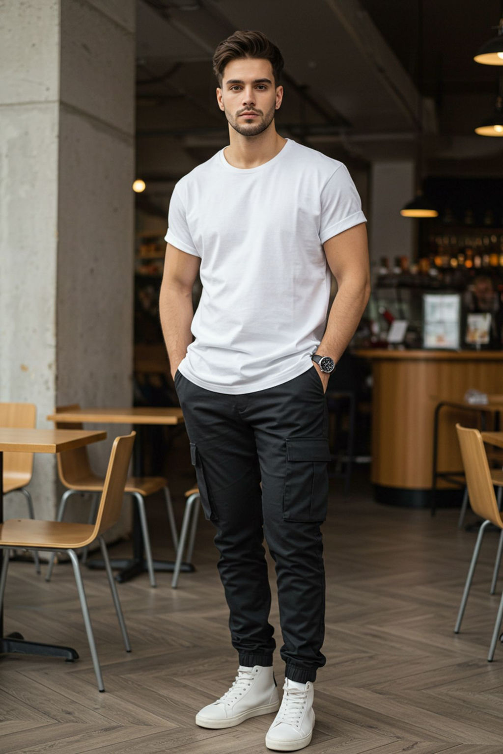 TRENDYOL MAN Siyah Jogger Kargo Cepli Gabardin Kumas Rahat Pamuklu Pantolon TMNSS25PL00027 - Trendyolmilla фото 3