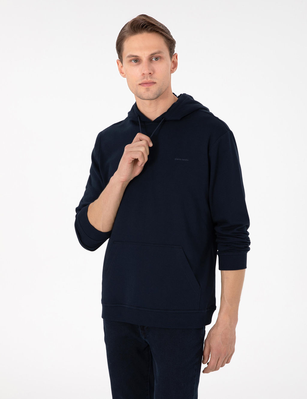 Lacivert Regular Fit Kap__onlu __i Polarl_ Sweatshirt