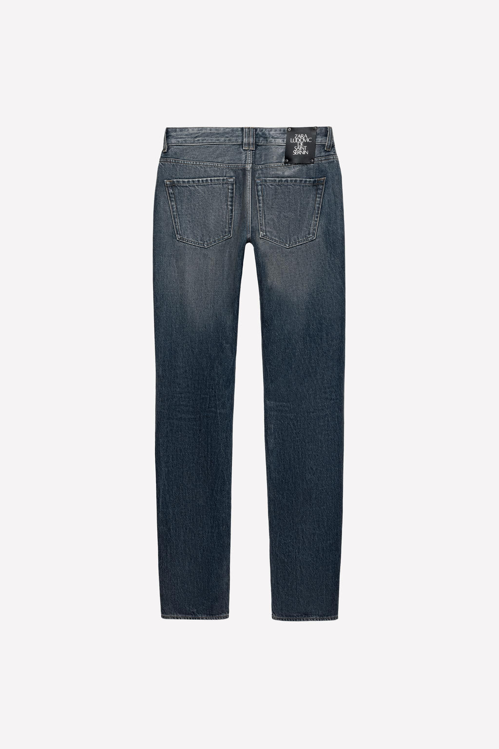 LUDOVIC DE SAINT SERNIN x ZARA WAXED LOW-RISE SLIM FIT JEANS  фото 2