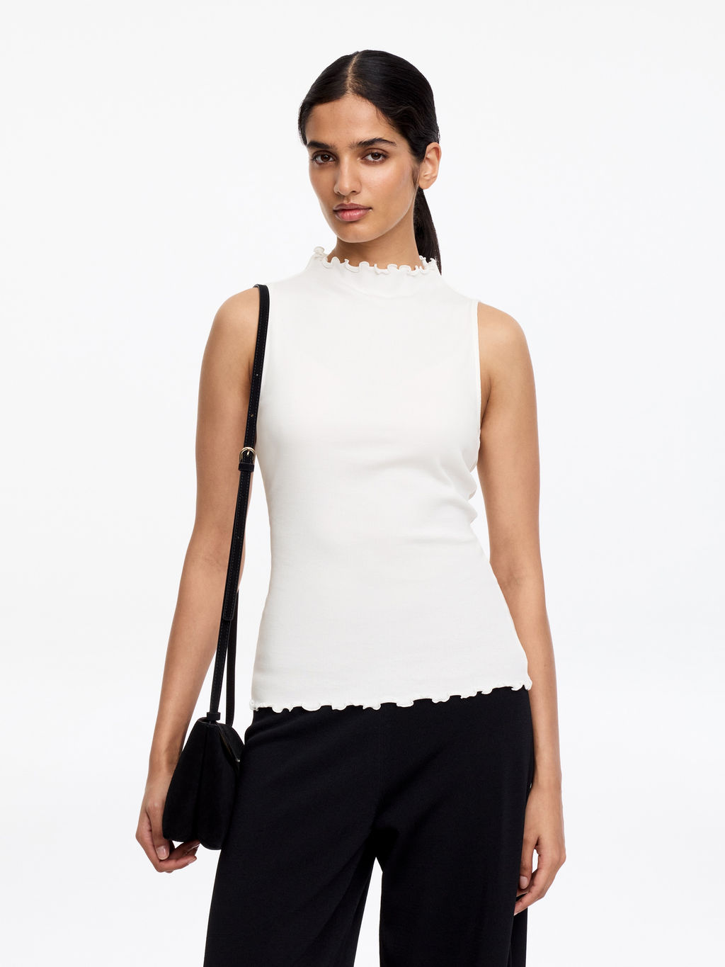 Top de canal? con cuello mock neck - H&m фото 3