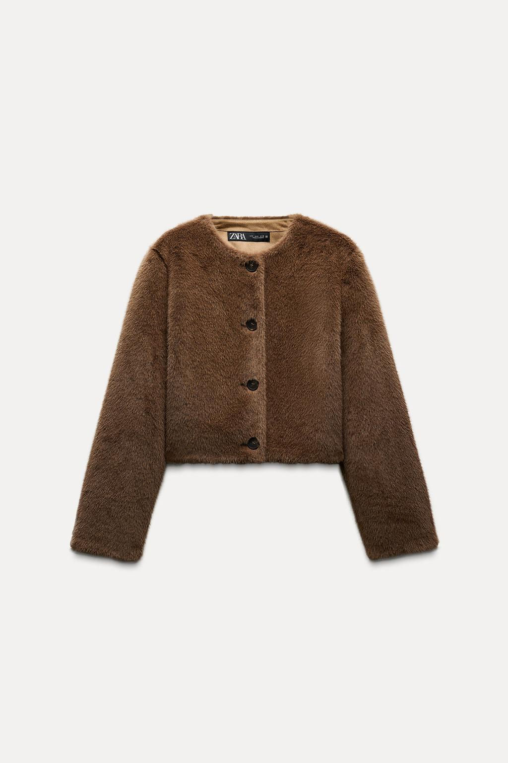 FAUX FUR JACKET - Zara фото 3