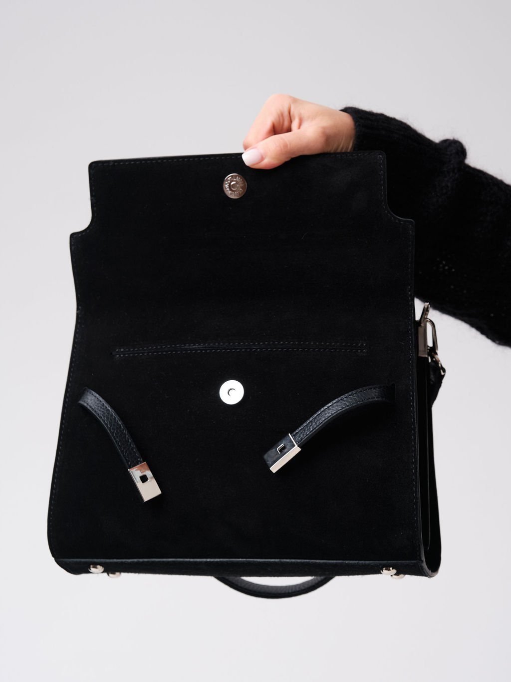 Замшевая сумка Rachel DBR 31361 черный фото 11