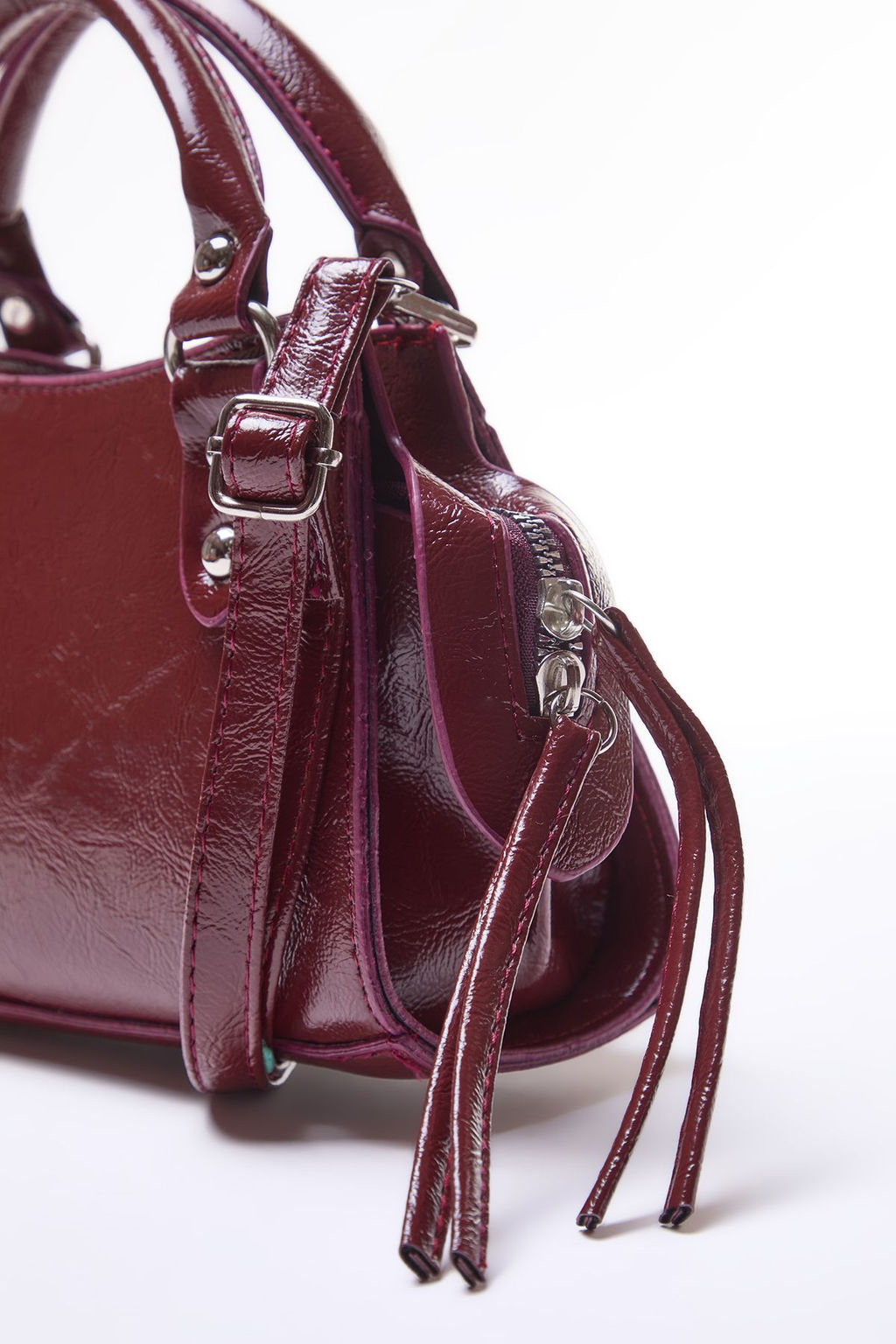 Bordo Capraz Ask?l? Kad?n Mini Boy Tote Canta TWOAW25OC00004