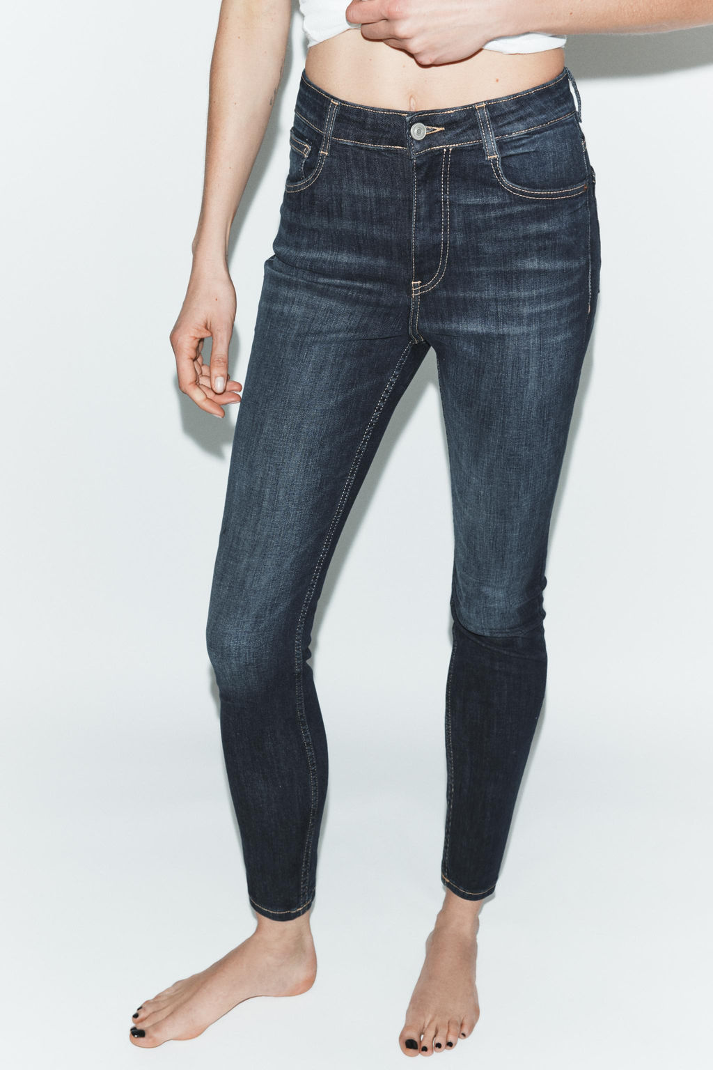 JEANS TRF SKINNY TIRO ALTO / Marino - Zara фото 9