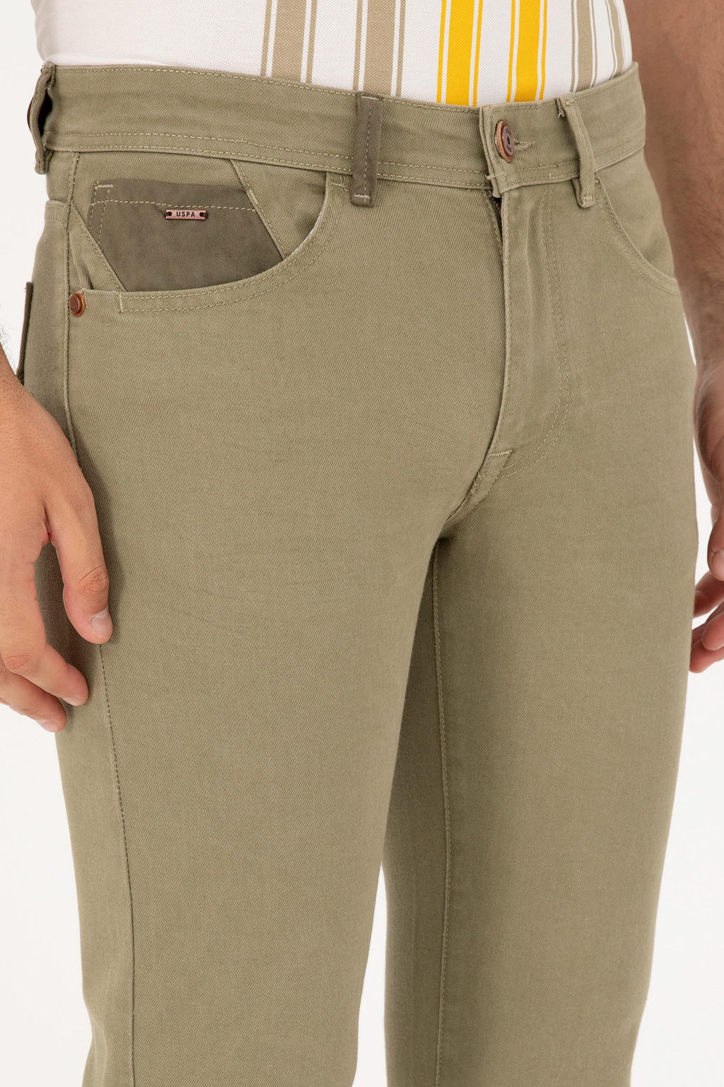 U. S. Polo Assn / Мужские джинсовые брюки цвета хаки - U.s. polo assn фото 5