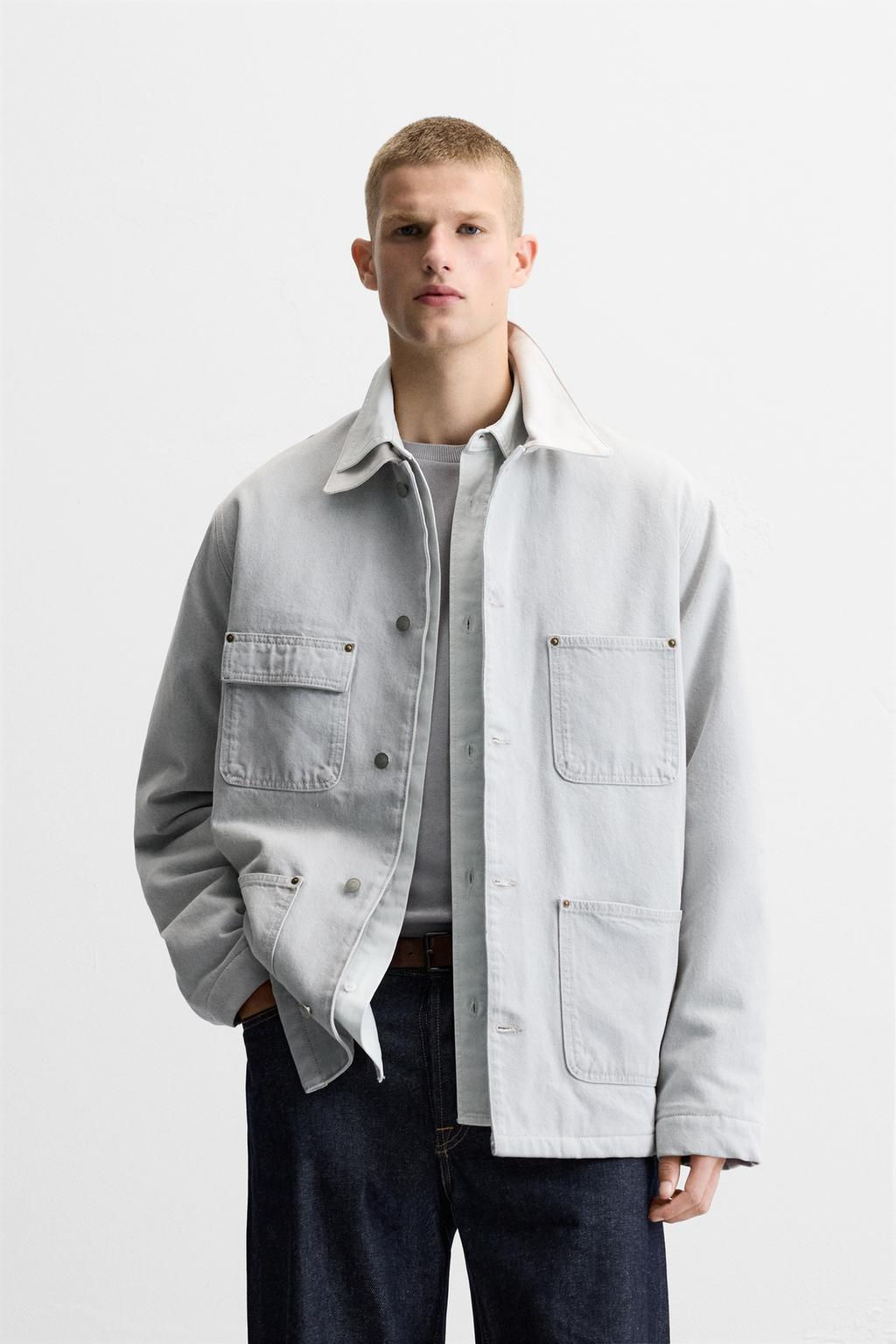 DENIM JACKET WITH CONTRAST COLLAR - LIMITED EDITION - Zara фото 2