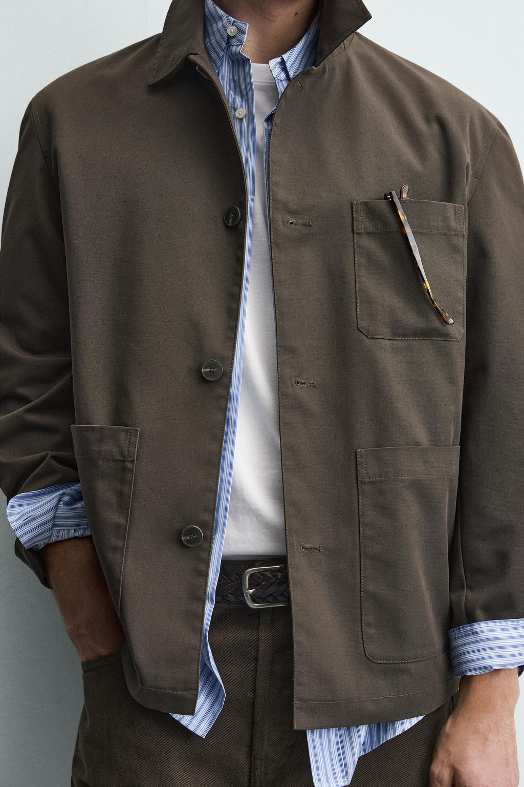SOBRECAMISA CANVAS FORRO CONTRASTE / Vis?n - Zara фото 5