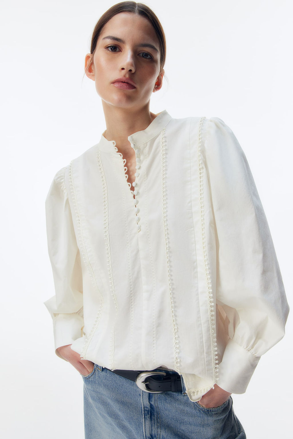 Blusa con ribetes de picot - H&m фото 2