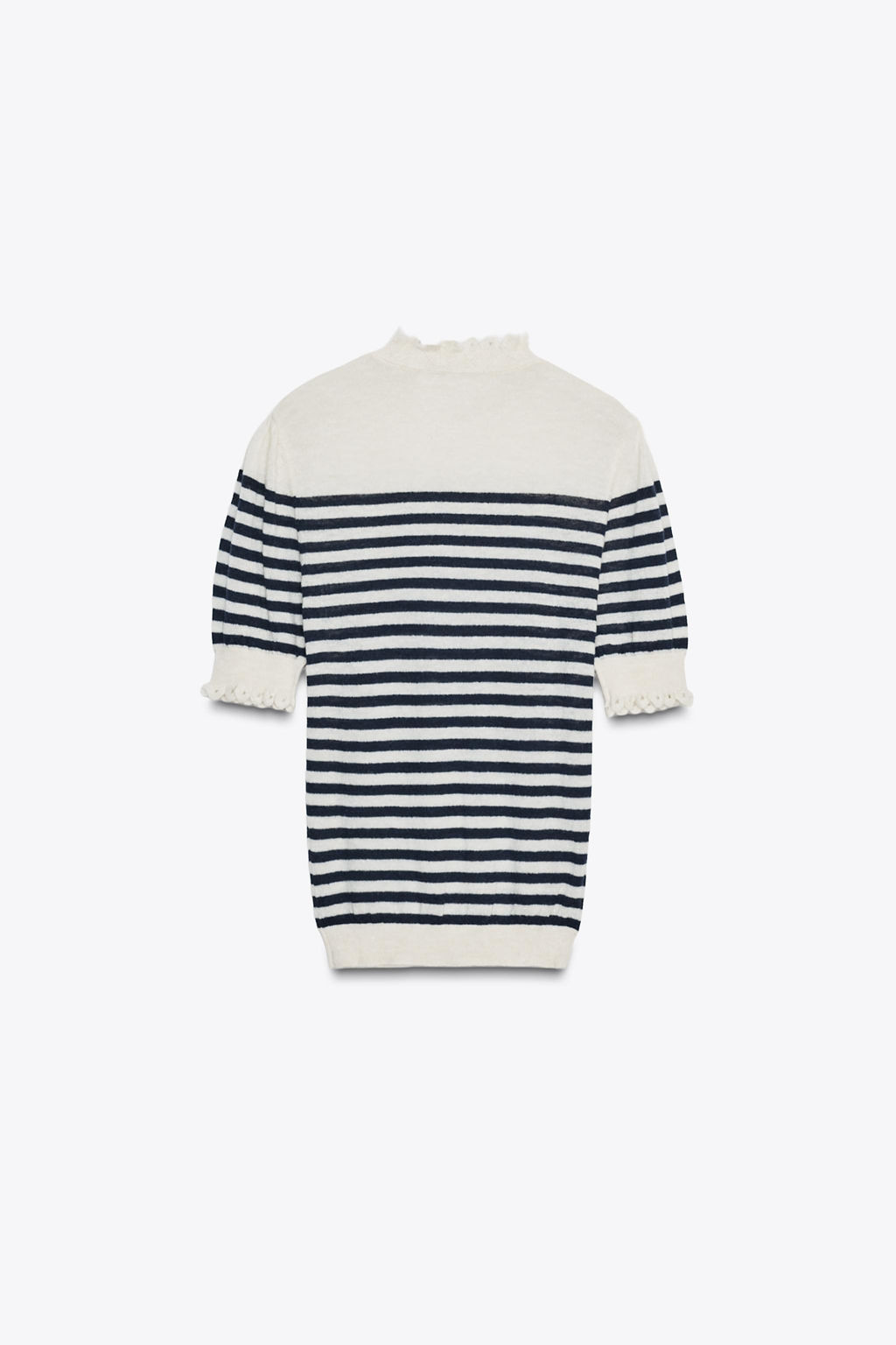 STRIPED KNIT TOP WITH FRILLS - Zara фото 7