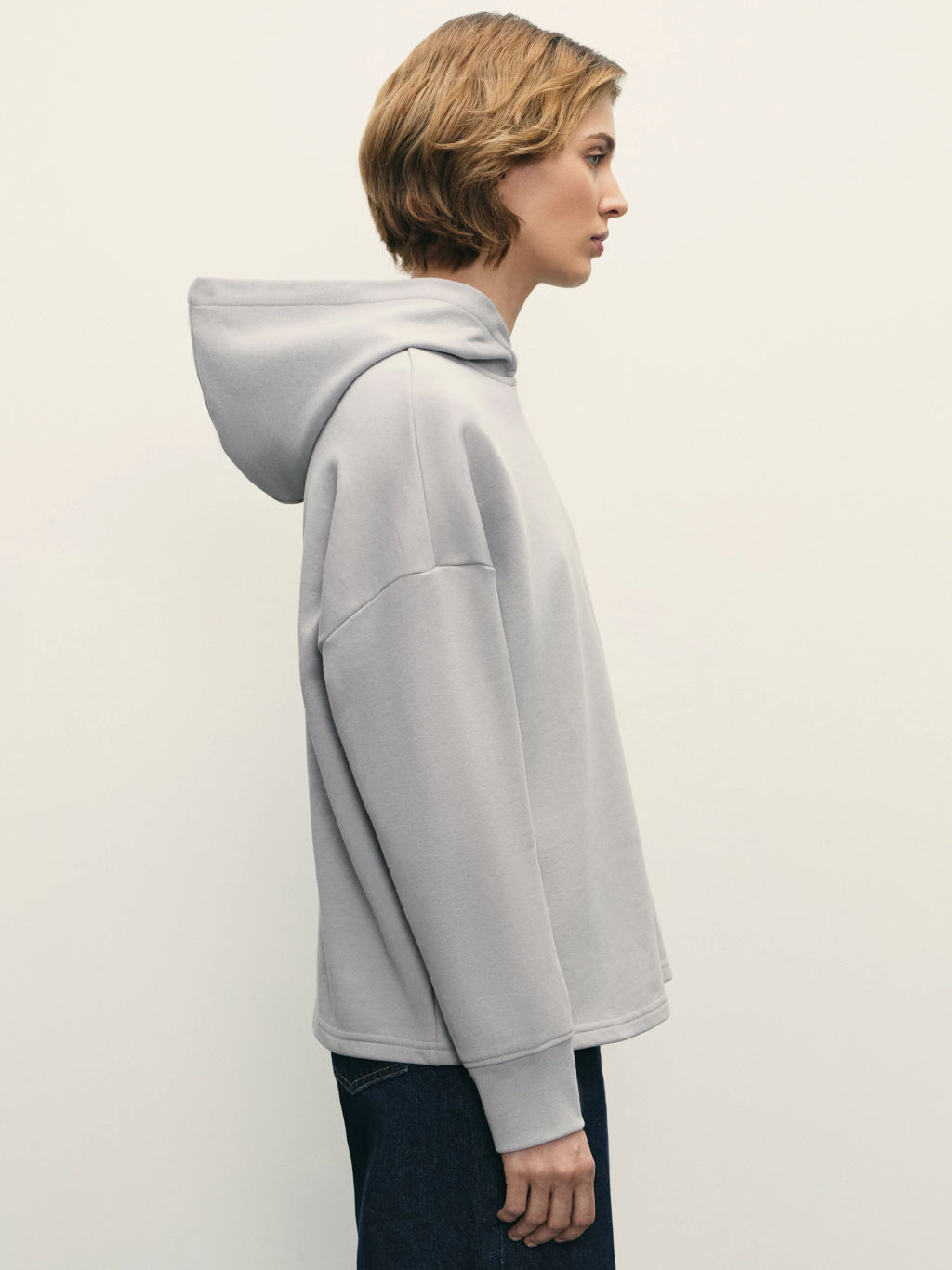 Худи свободного кроя из футера / Zarina  фото 4