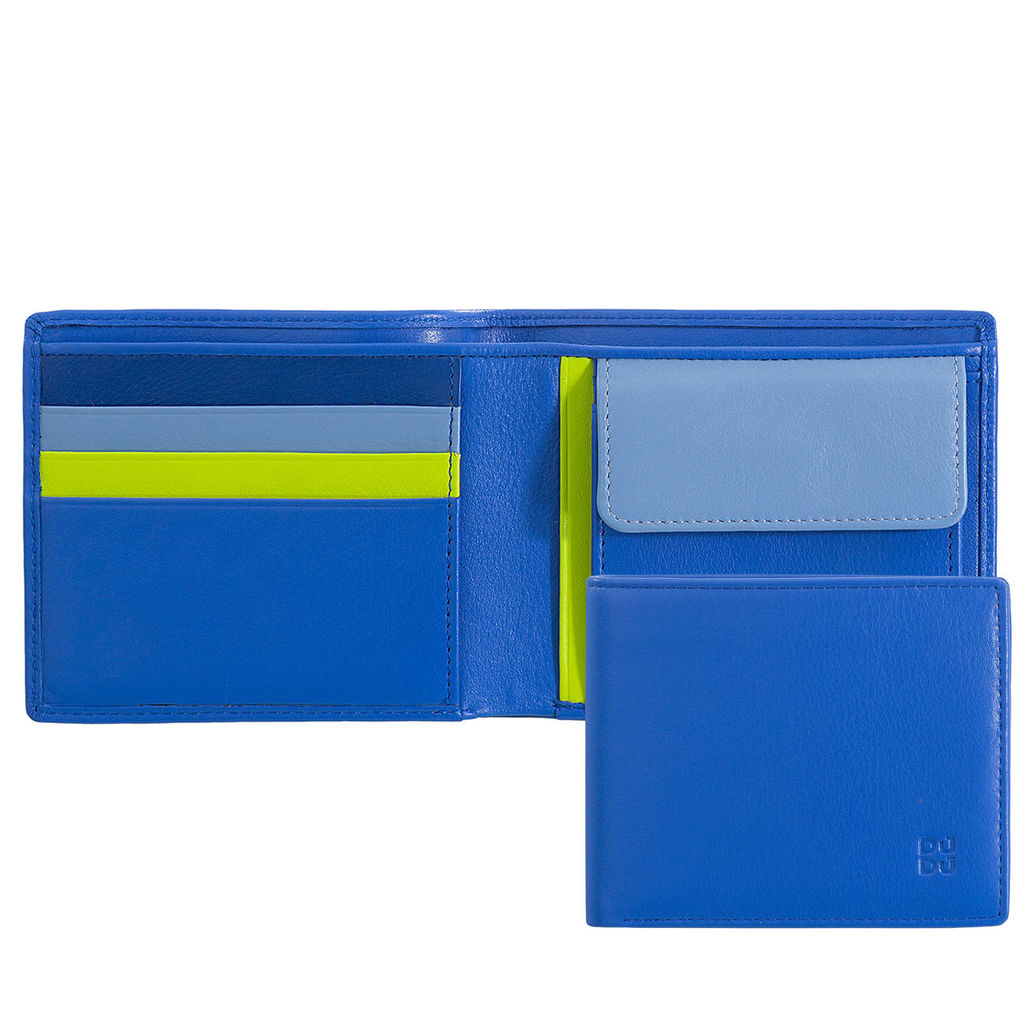 Итальянский мужской кожаный кошелек DuDu серии Azzorre | васильковый