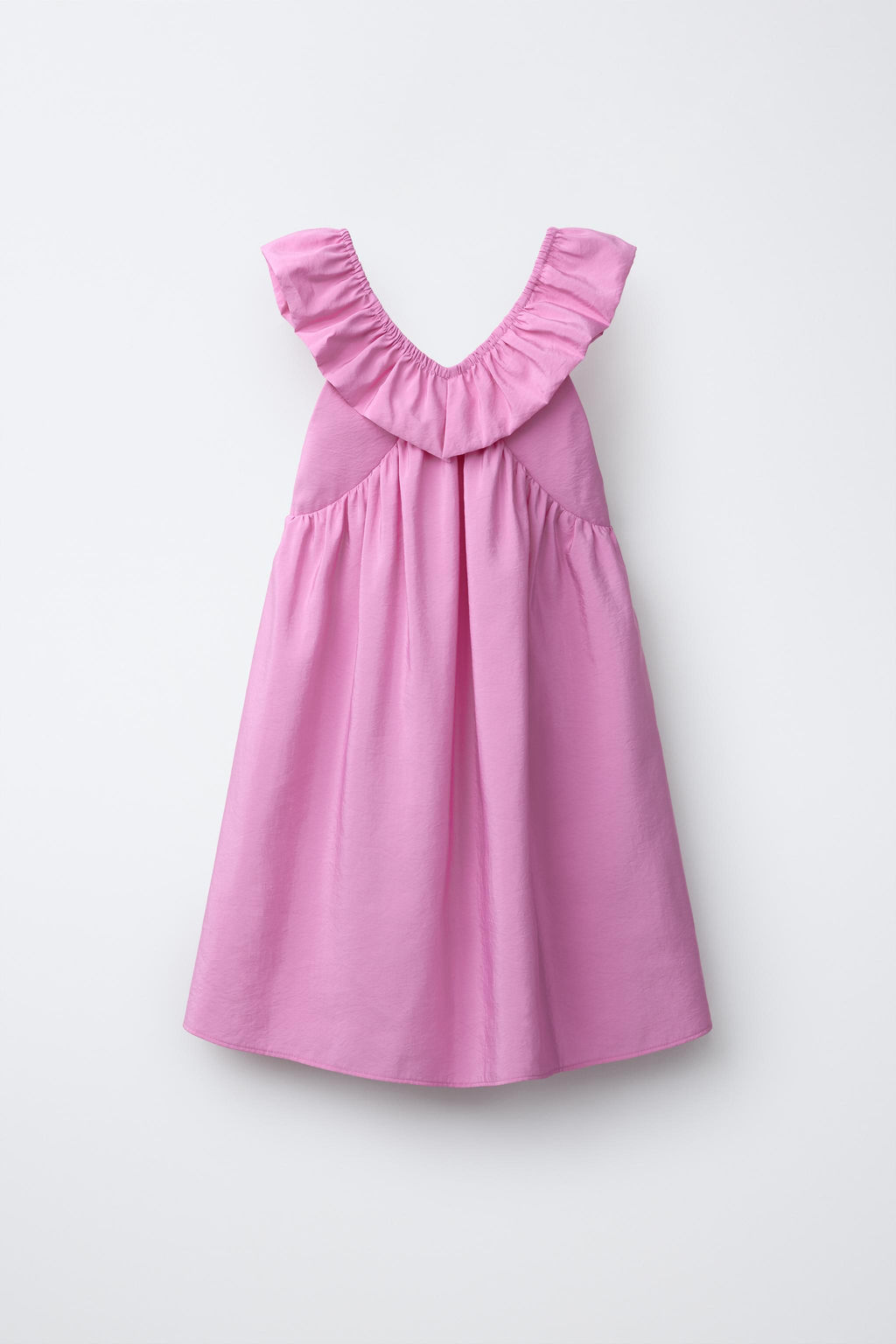 VESTIDO VOLANTE TAFETA / Rosa fl?or - Zara фото 3