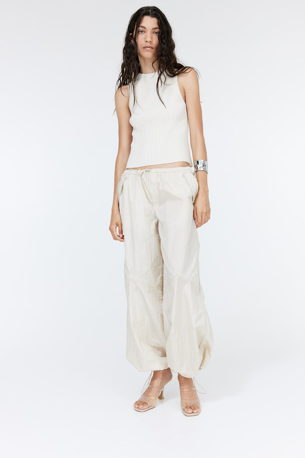 Top en punto de canale con tiras entrelazadas - H&m фото 2