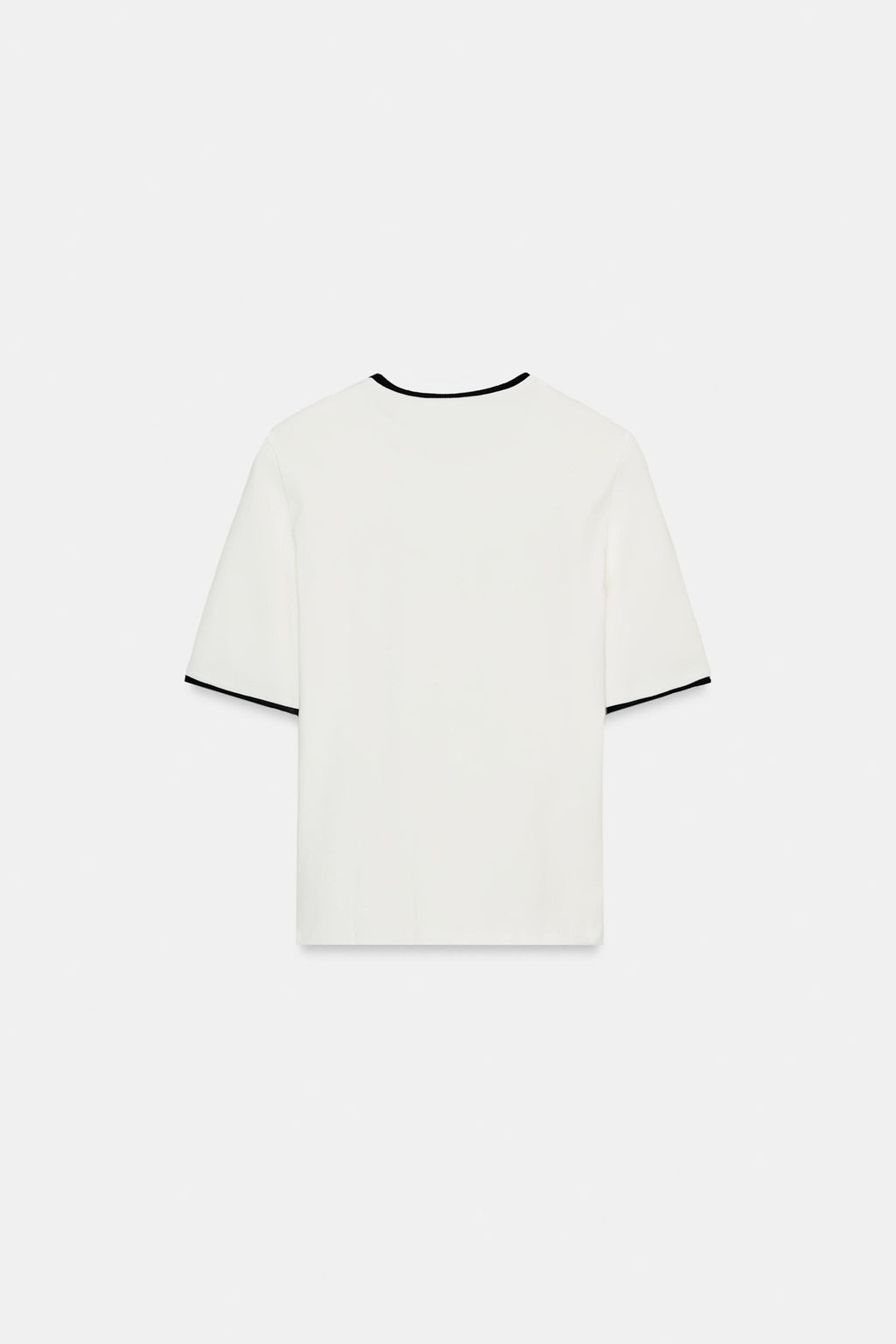 CONTRASTING TRIM SLOGAN T-SHIRT - Zara фото 13