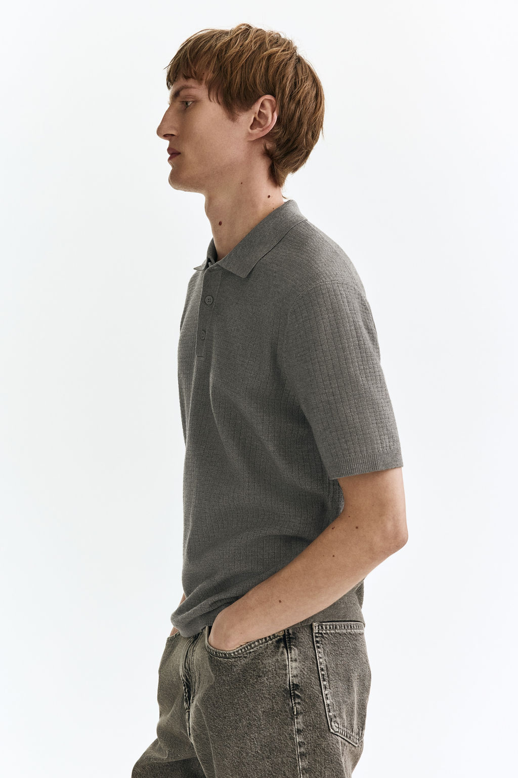 Polo en punto texturizado Regular Fit - H&m фото 9