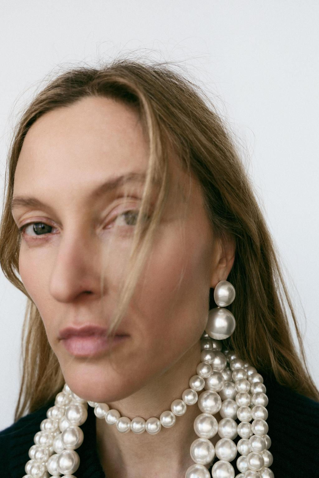 DOUBLE FAUX PEARL EARRINGS