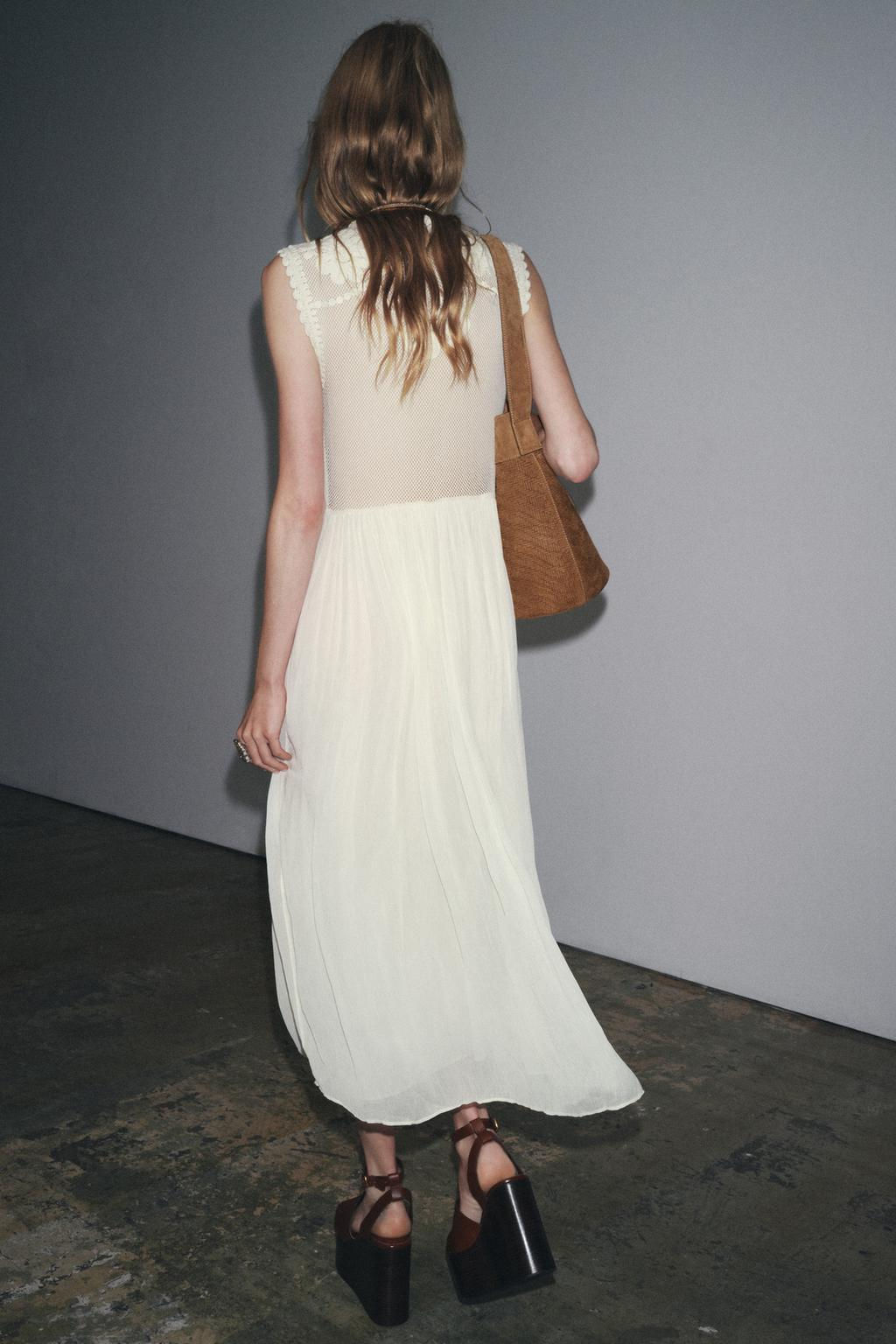 ZW COLLECTION EMBROIDERED COMBINED DRESS - Zara фото 3