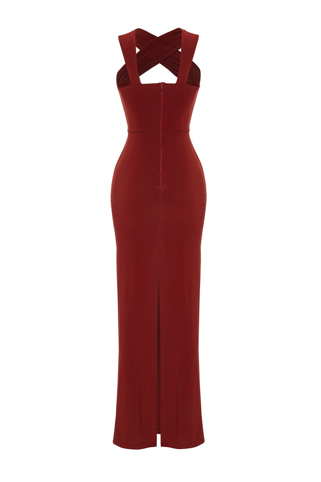 TRENDYOLMILLA X Zeynep Tosun Kiremit Cut Outlu Y?lan Aksesuar Detayl? Abiye & Mezuniyet Elbisesi TCLSS24AE00000  фото 8
