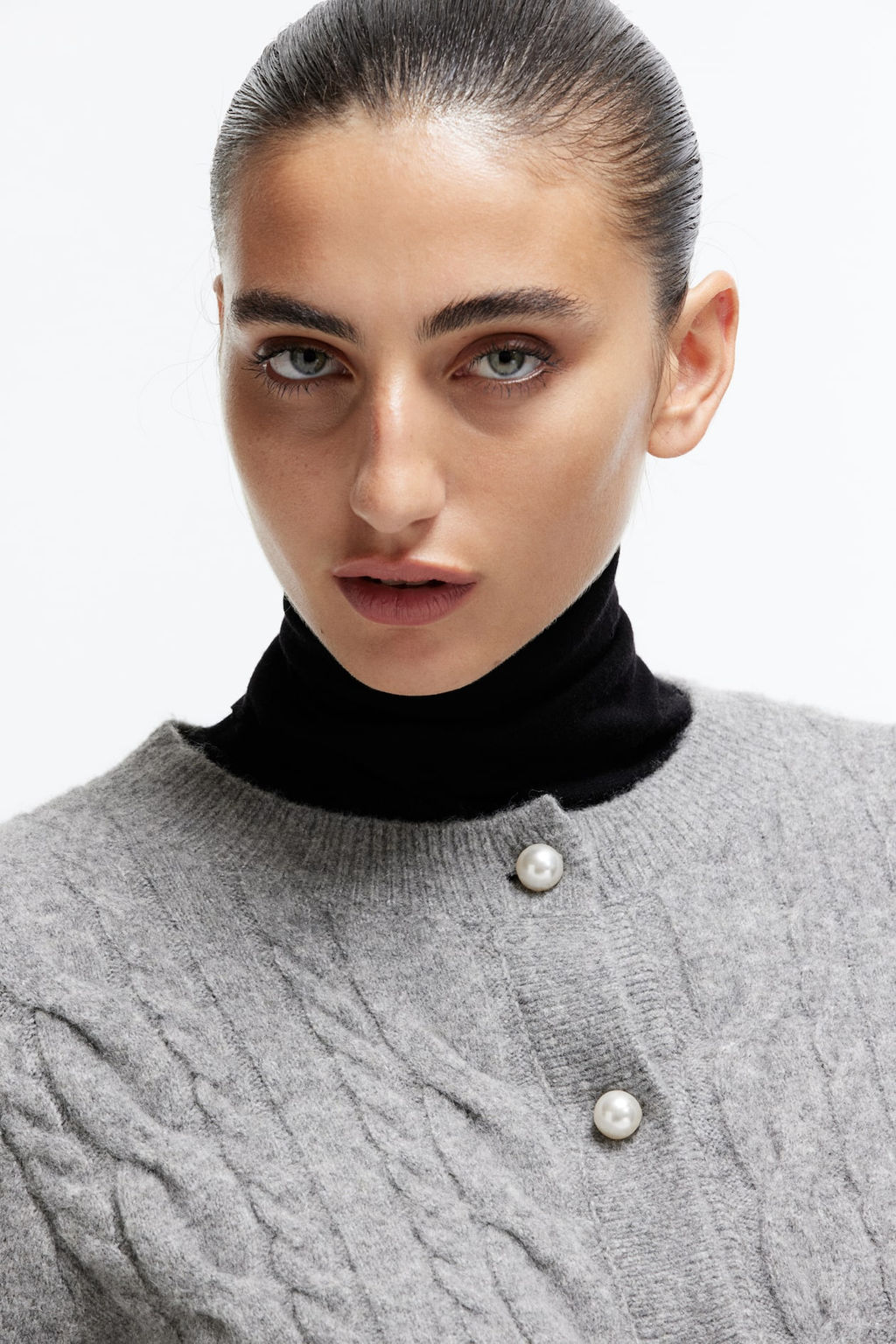 Cardigan en punto trenzado - H&m фото 2