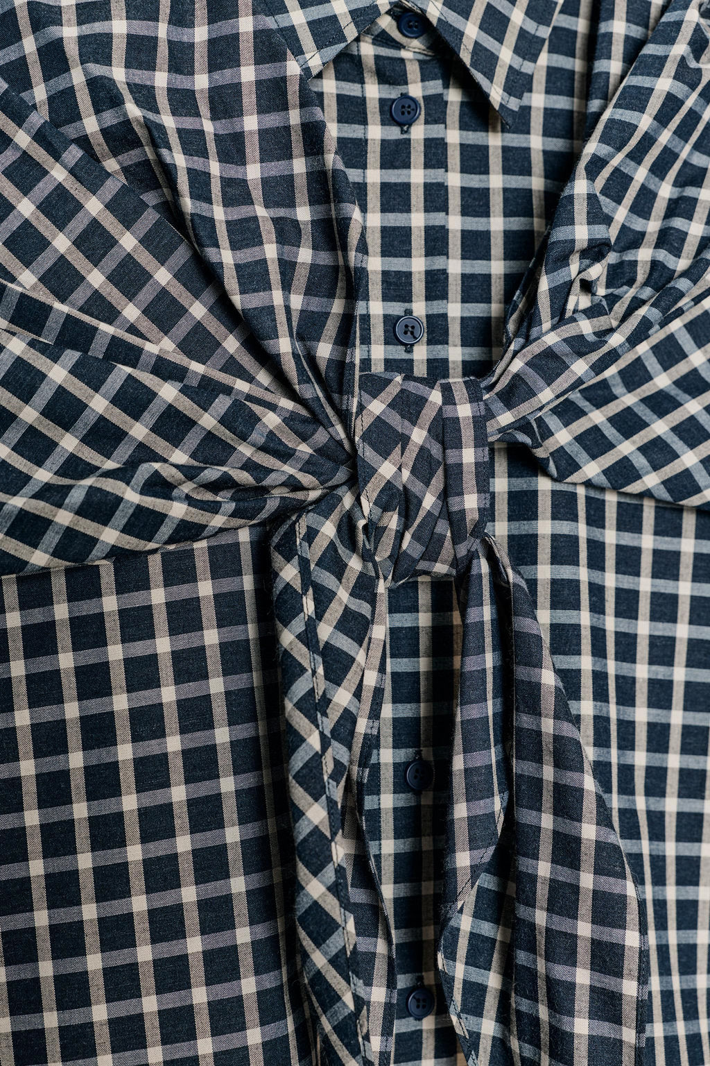 ZW COLLECTION CHECK SHIRT WITH SCARF - Zara фото 8