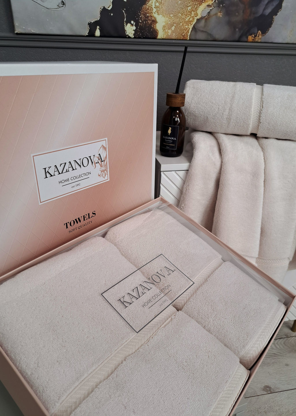 Полотенце Perla (орхидея платина) 50х90см