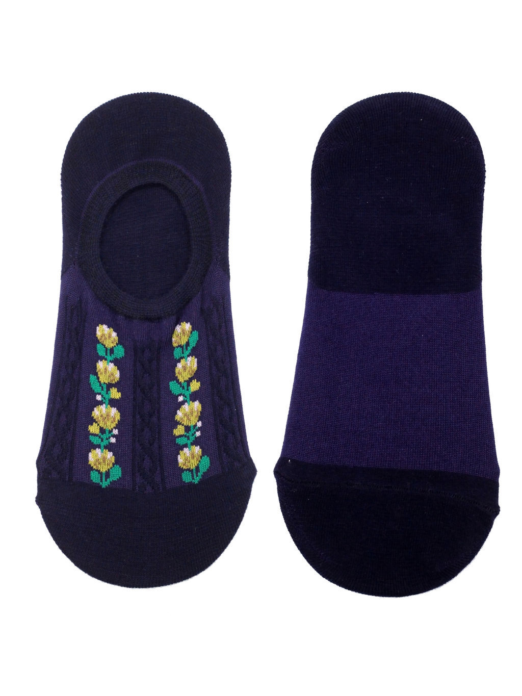 Следки р.35-40 Flower Ряды цветов Тёмные - Krumpy фото 2