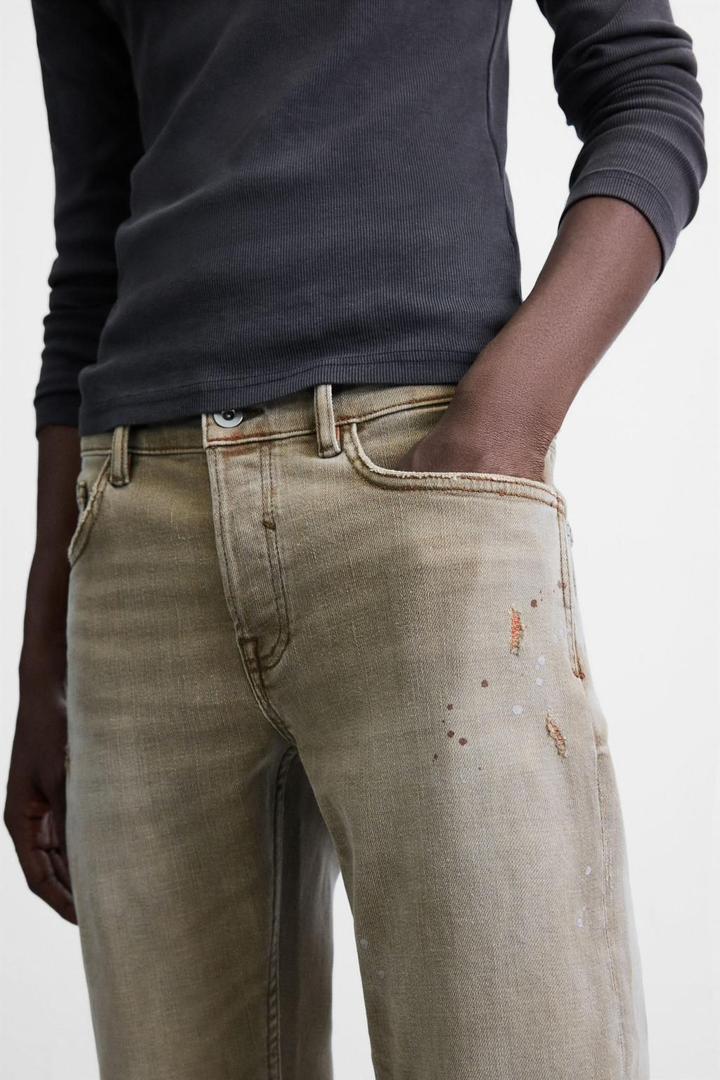 RIPPED SKINNY FIT JEANS - Zara фото 14
