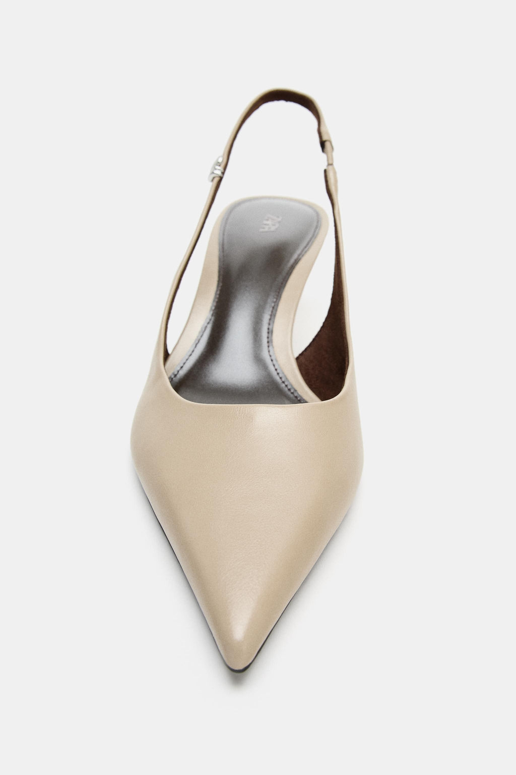 SLINGBACK KITTEN-HEEL SHOES WITH STRAP - Zara фото 7
