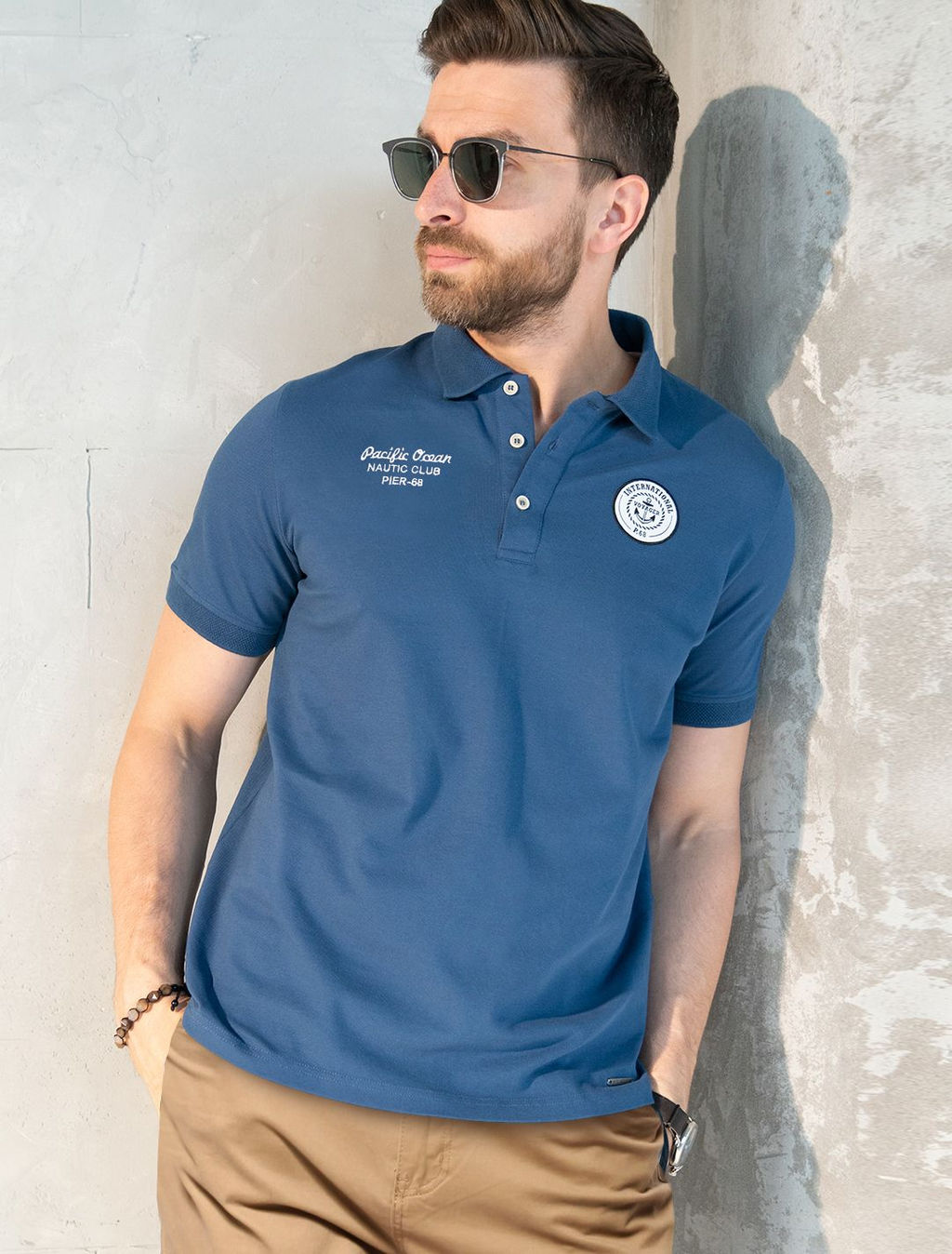 VILATTE / Футболка-поло из трикотажа пике с эластаном  фото 8