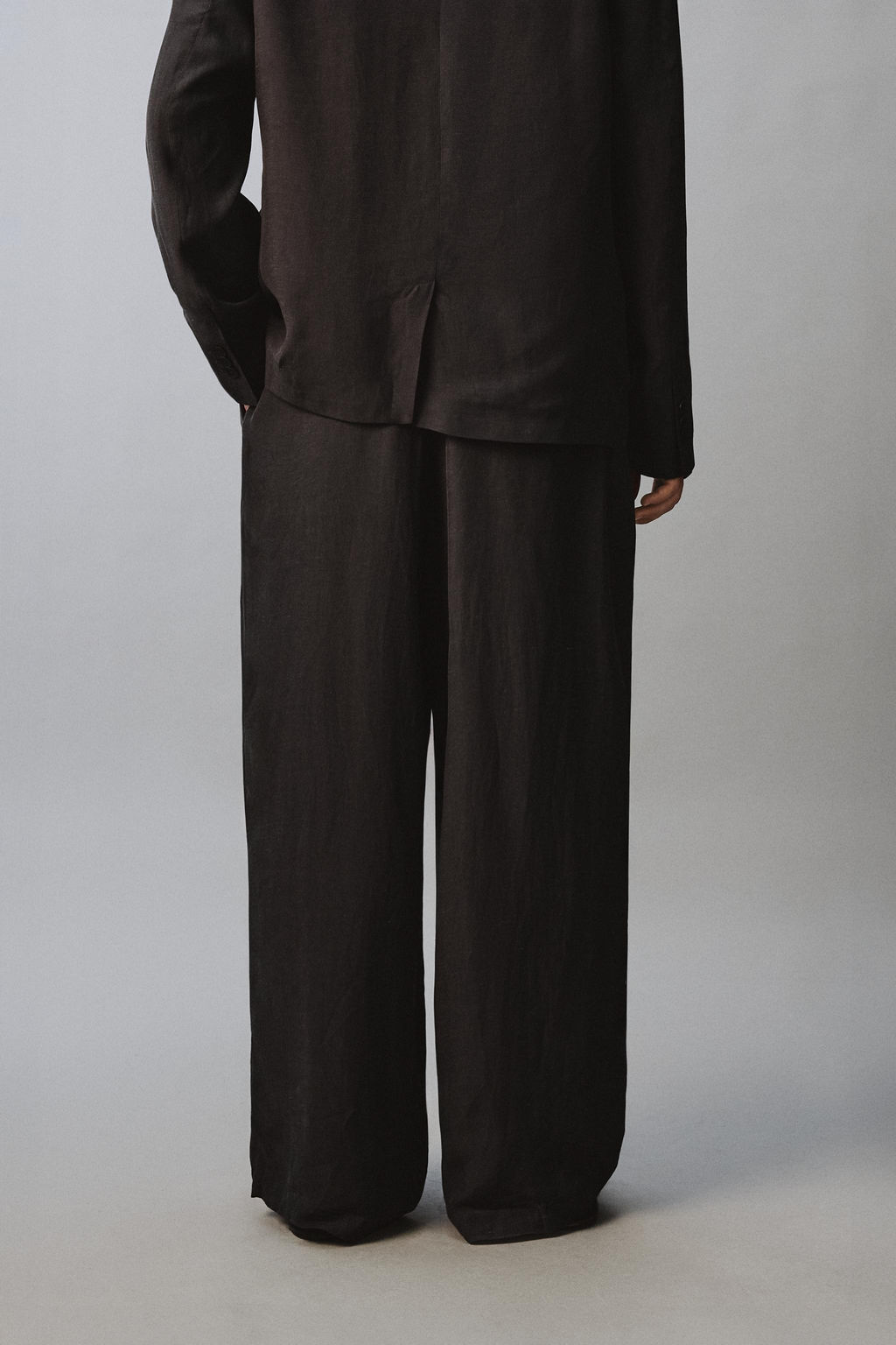 CAMISETA PUNTO  ALGOD?N -  LINO / Marr?n - Zara фото 11