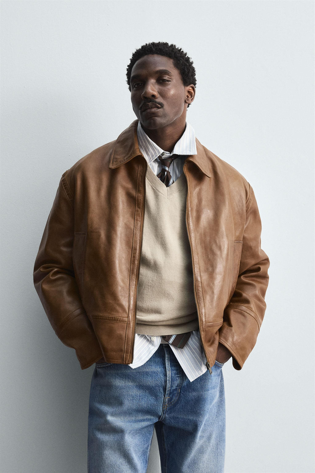 LIMITED EDITION LEATHER JACKET - Zara фото 2
