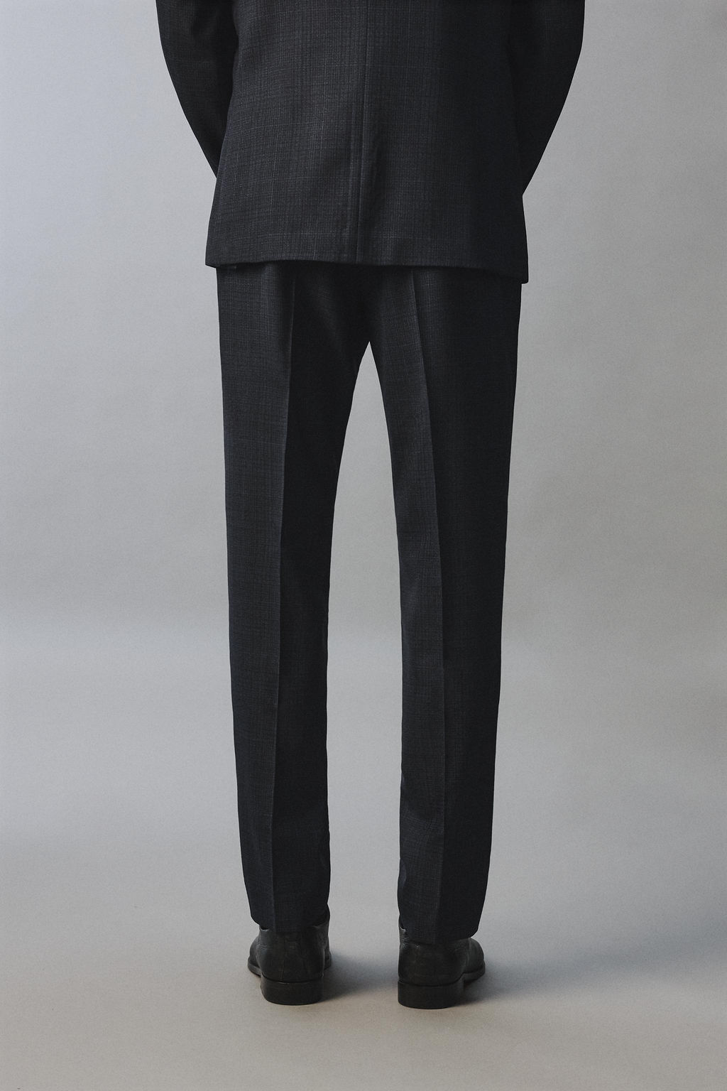 PANTAL?N TRAJE CUADROS 100% LANA / Marino - Zara фото 3