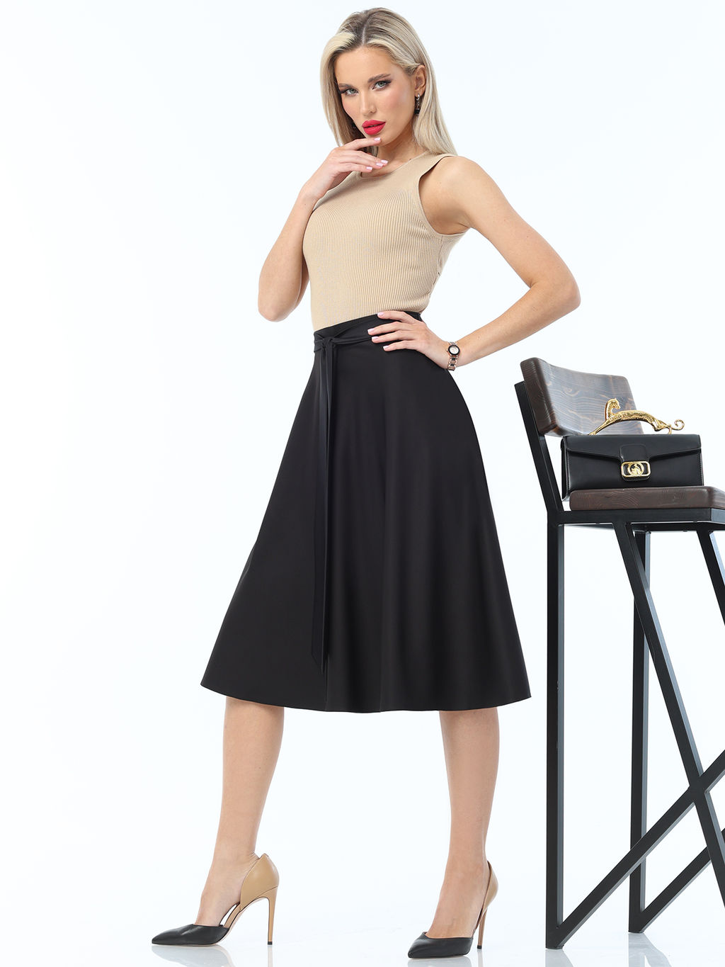 Юбка Прямо модница, блэк - Dstrend фото 8