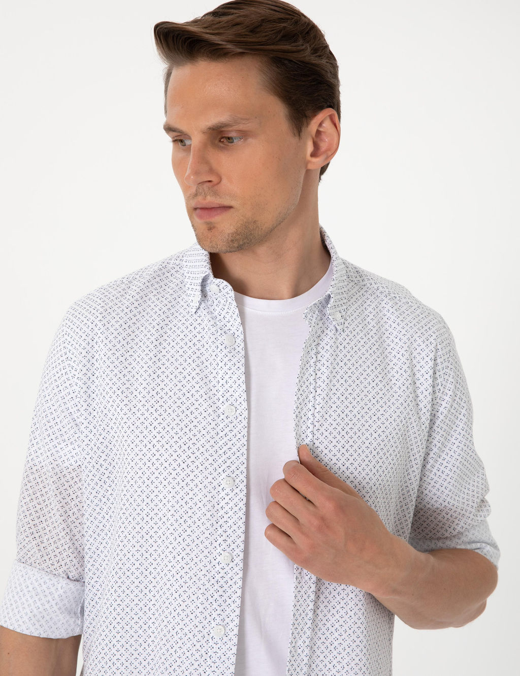 Lacivert Slim Fit Uzun Kollu G_mlek - Pierre cardin фото 2
