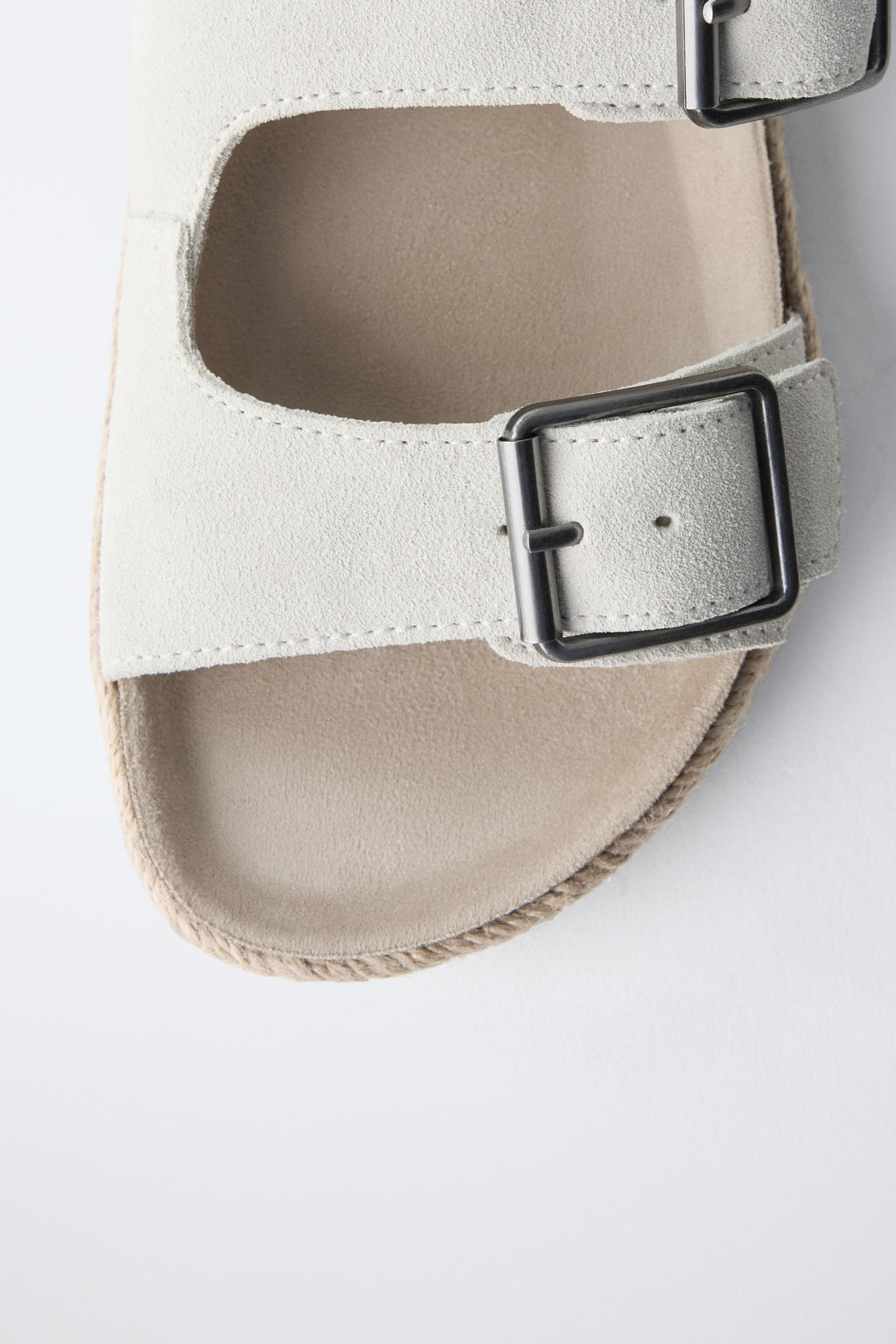 SANDALIA HEBILLAS PIEL / Blanco Crudo - Zara фото 6