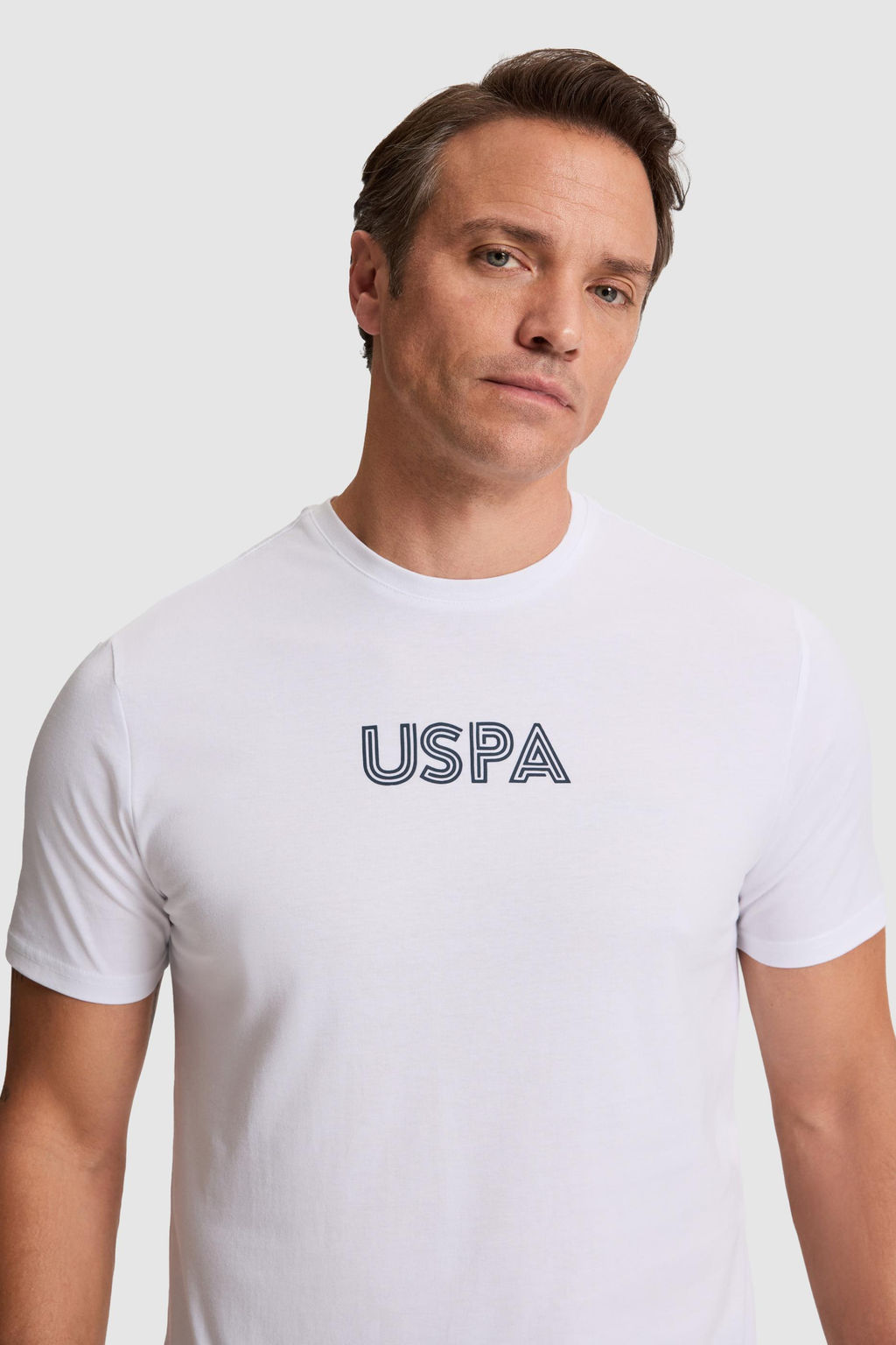 Erkek Beyaz Regular Fit Bisiklet Yaka Basic Ti__rt