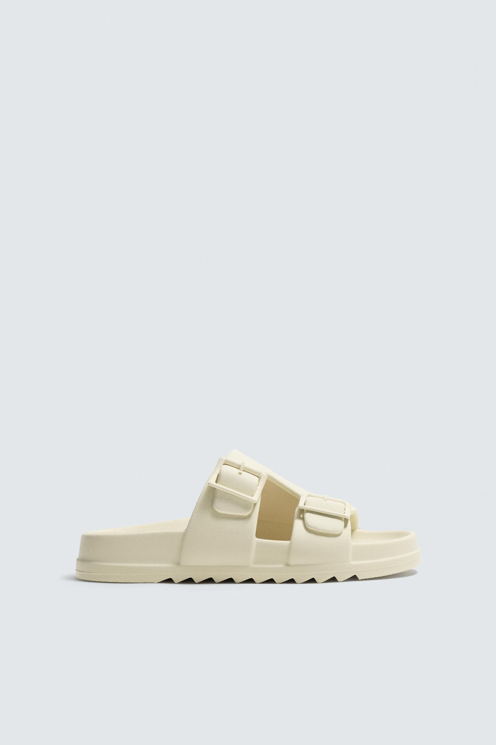 SANDALIA DOBLE TIRA ENGOMADA / Blanco Crema - Zara фото 4