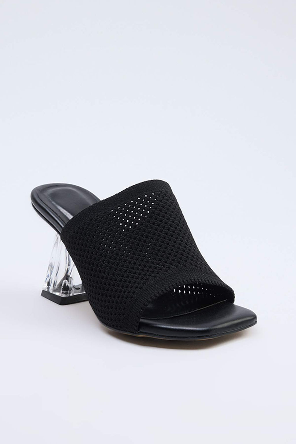 Siyah 7,5 cm Kad?n Klasik Seffaf Topuklu Ayakkab? TAKSS26TO00080