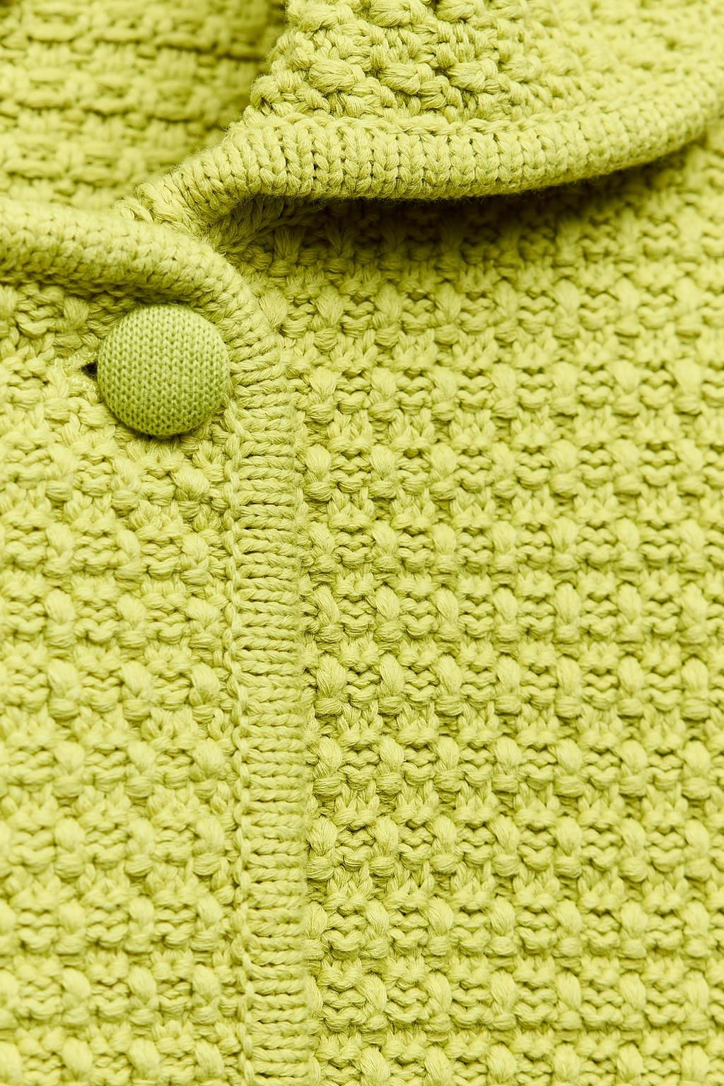 CHUNKY KNIT CARDIGAN WITH PETER PAN COLLAR - Zara фото 8