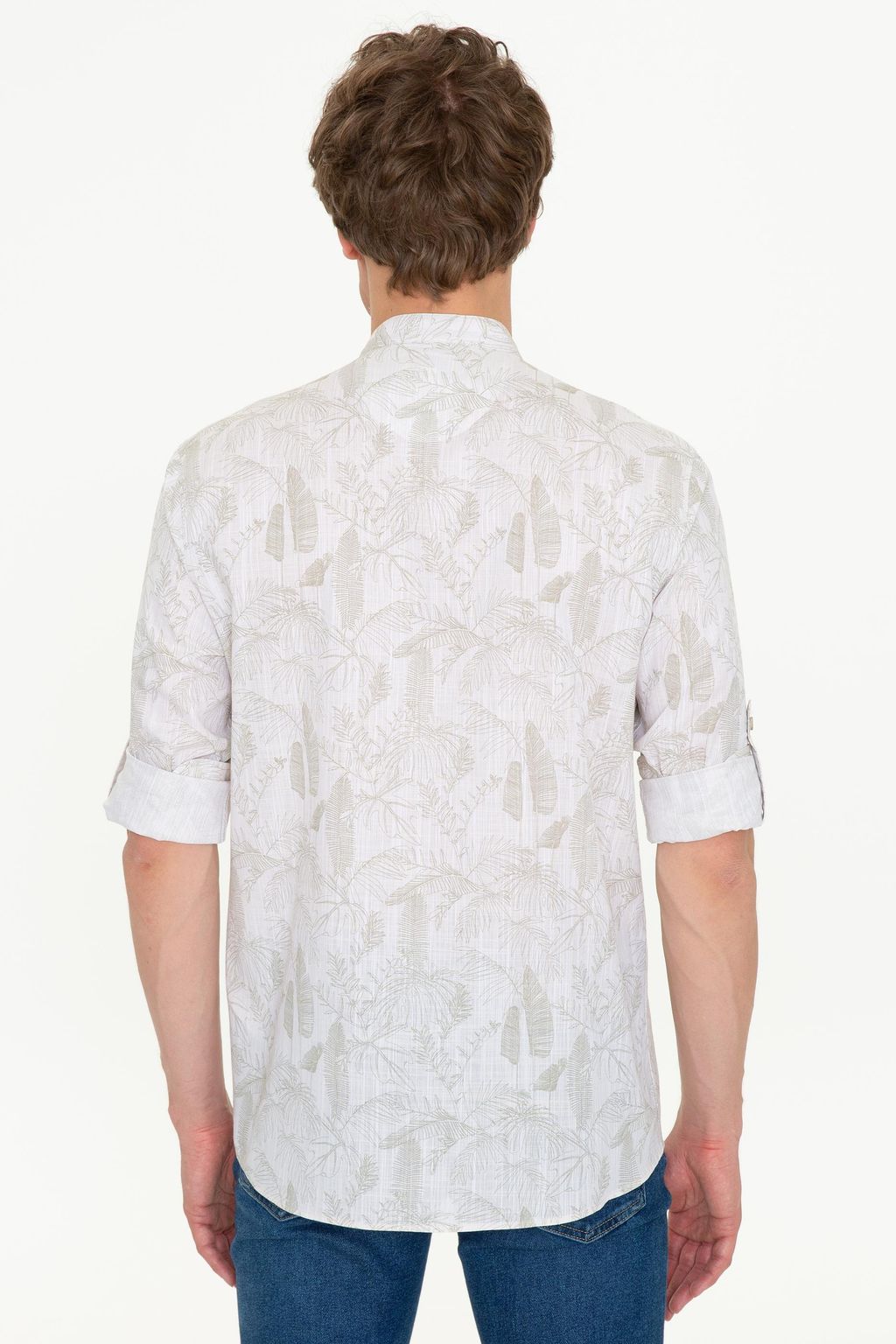 U. S. Polo Assn Мужская рубашка цвета хаки с длинным рукавом - U.s. polo assn фото 4