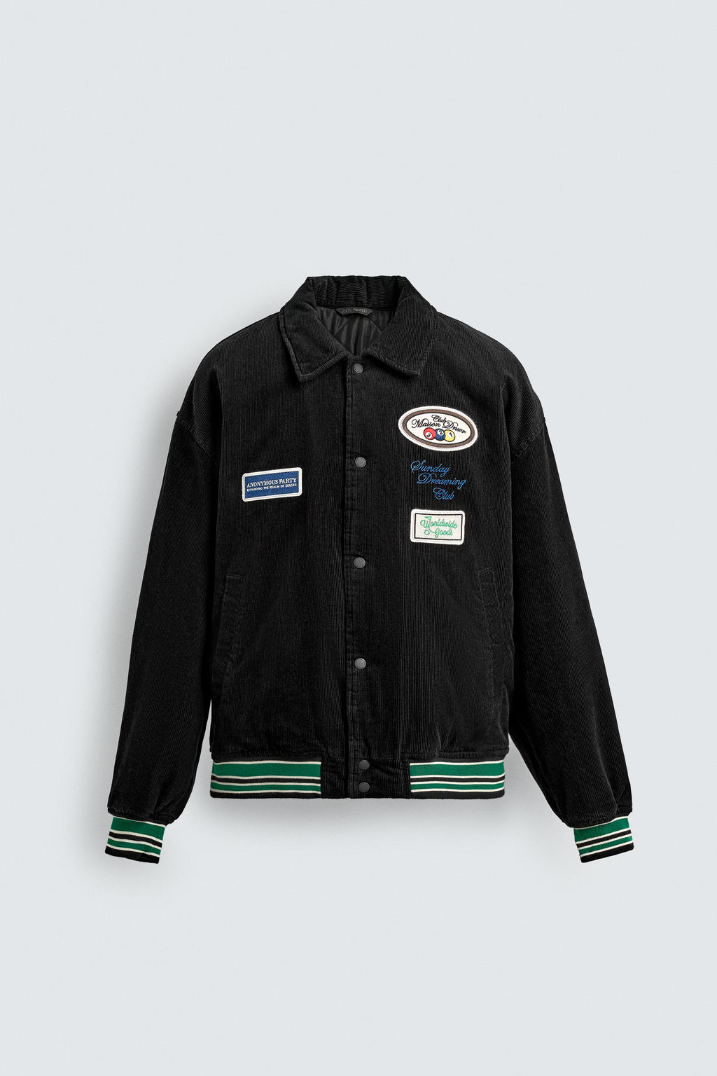 CORDUROY JACKET WITH EMBROIDERED PATCHES - Zara фото 8