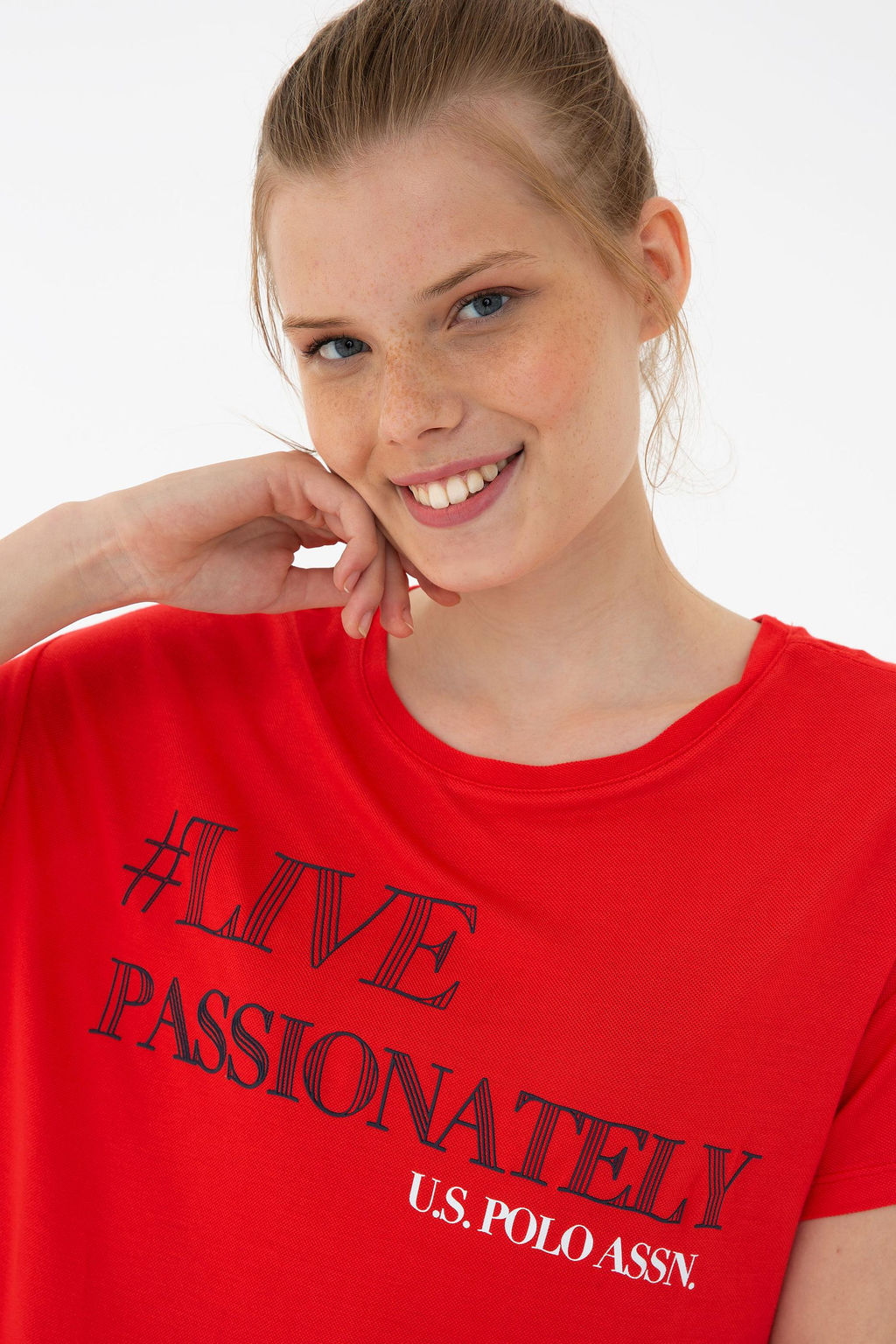 Kad_n K_rm_z_ Bisiklet Yaka Ti__rt