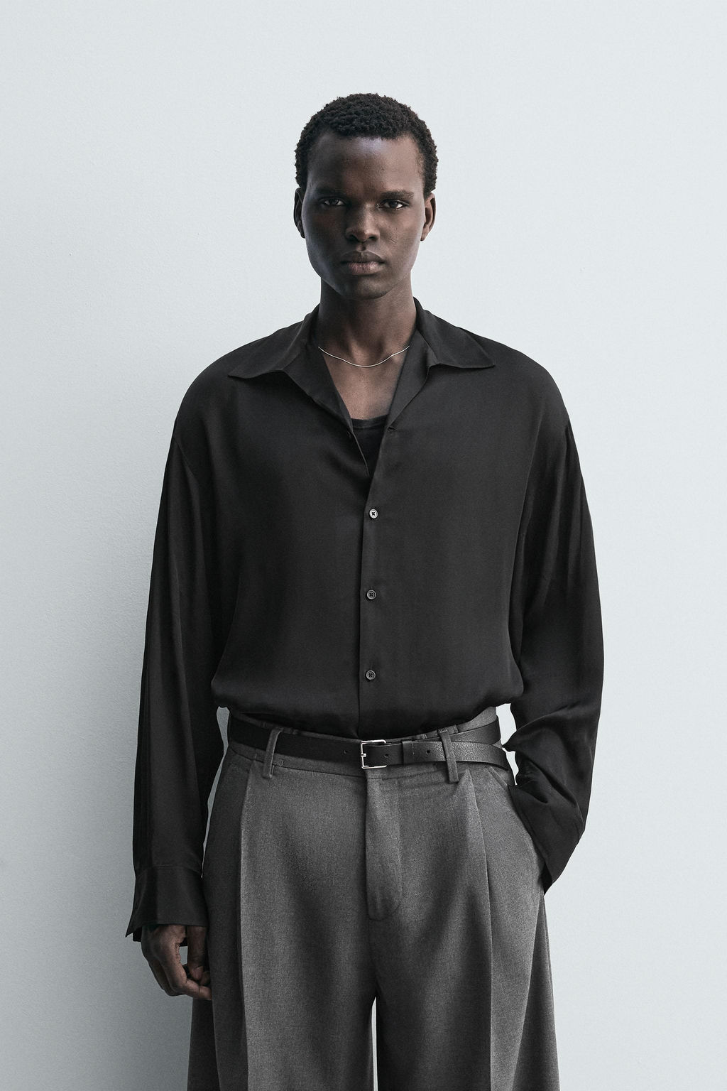 RELAXED FIT FLOWING SHIRT - Zara фото 2