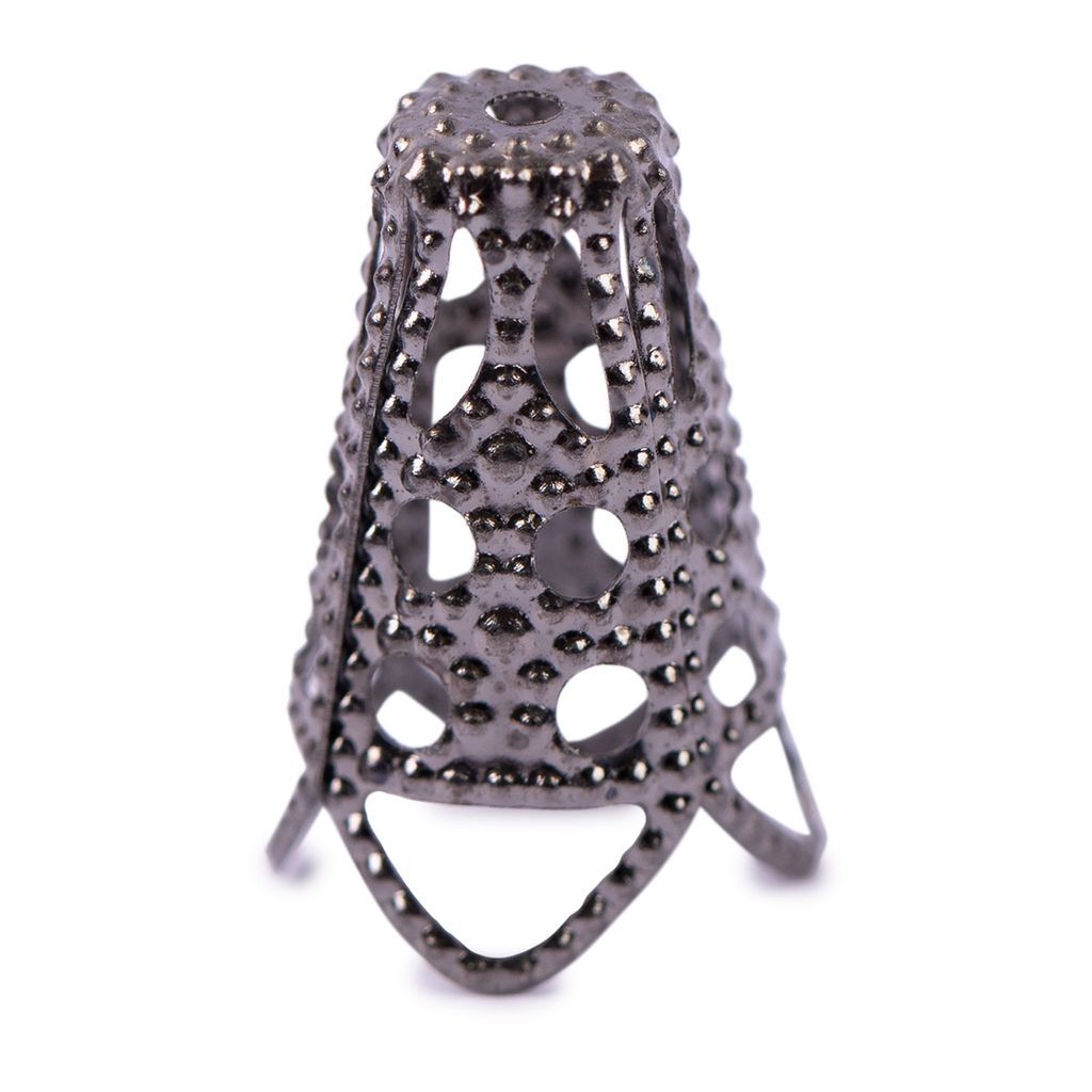 Zlatka Розетка для бус DC-004/5 16 мм 2 мм 5 шт №03 под черный никель